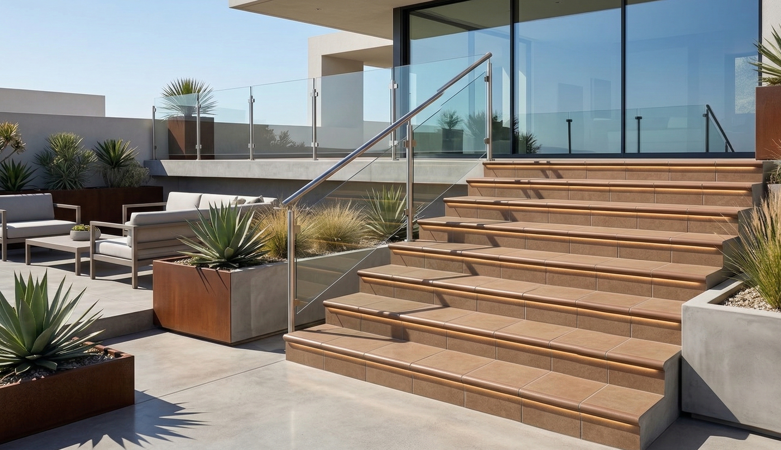 PELDAÑO PORCELANICO 33.3X33.3CM BURGUILLOS MIEL. UNIDAD. ANTIDESLIZANTE - 2