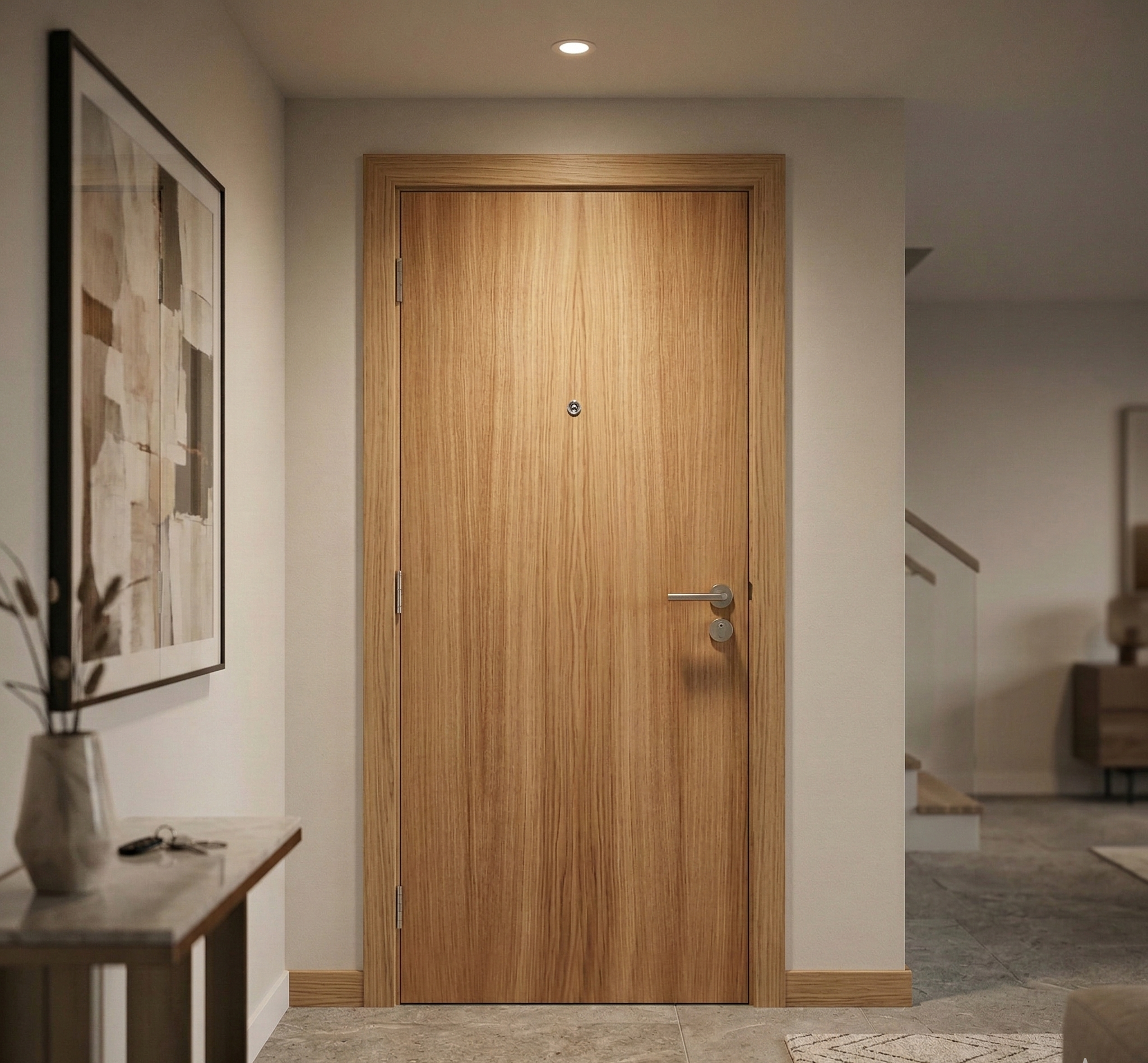 PANEL PUERTA ACORAZADA CARA INTERIOR MELAMINA ROBLE T - 2