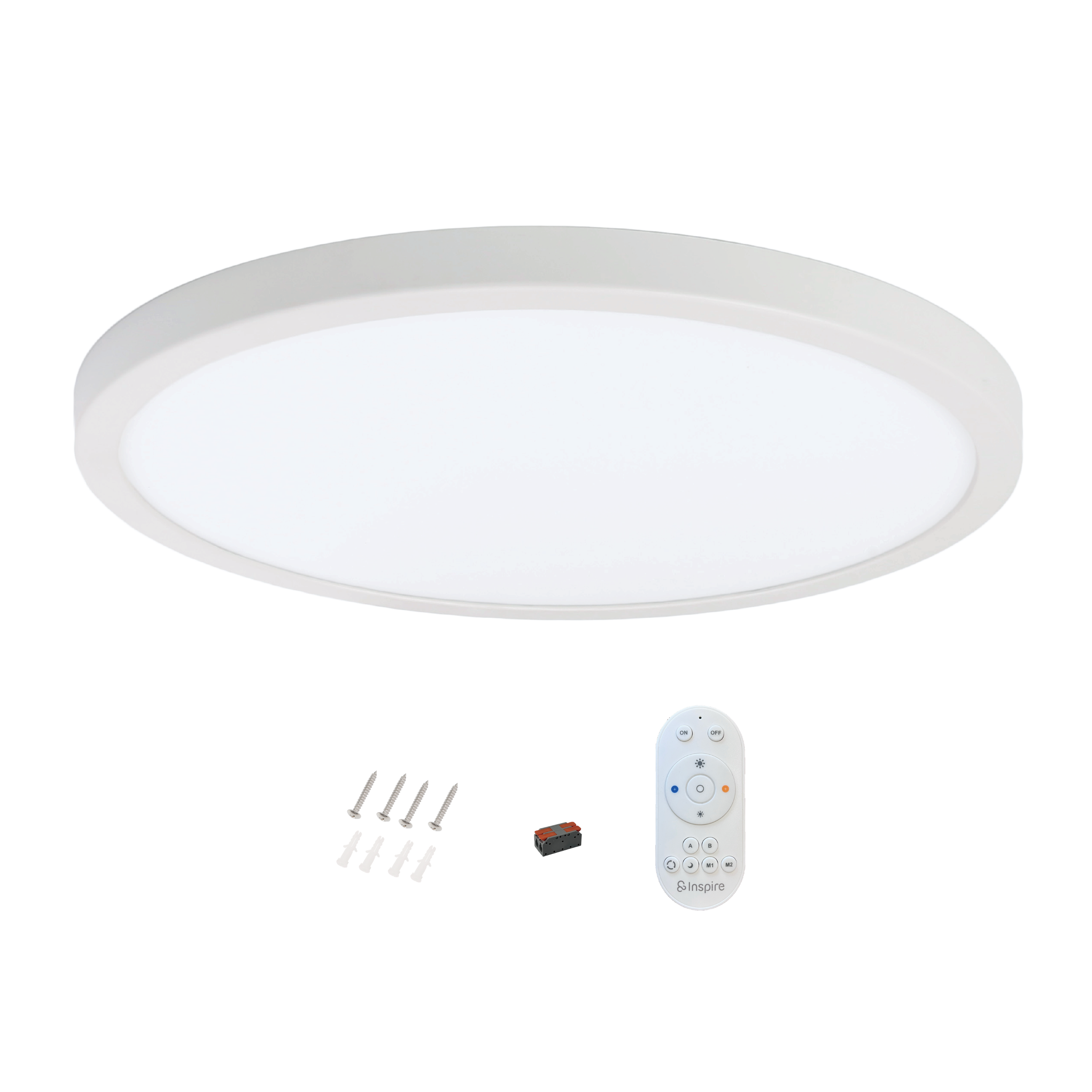 Panneau LED Gdansk Diam.59.5 cm variations blancs et intensité, INSPIRE blanc - 9