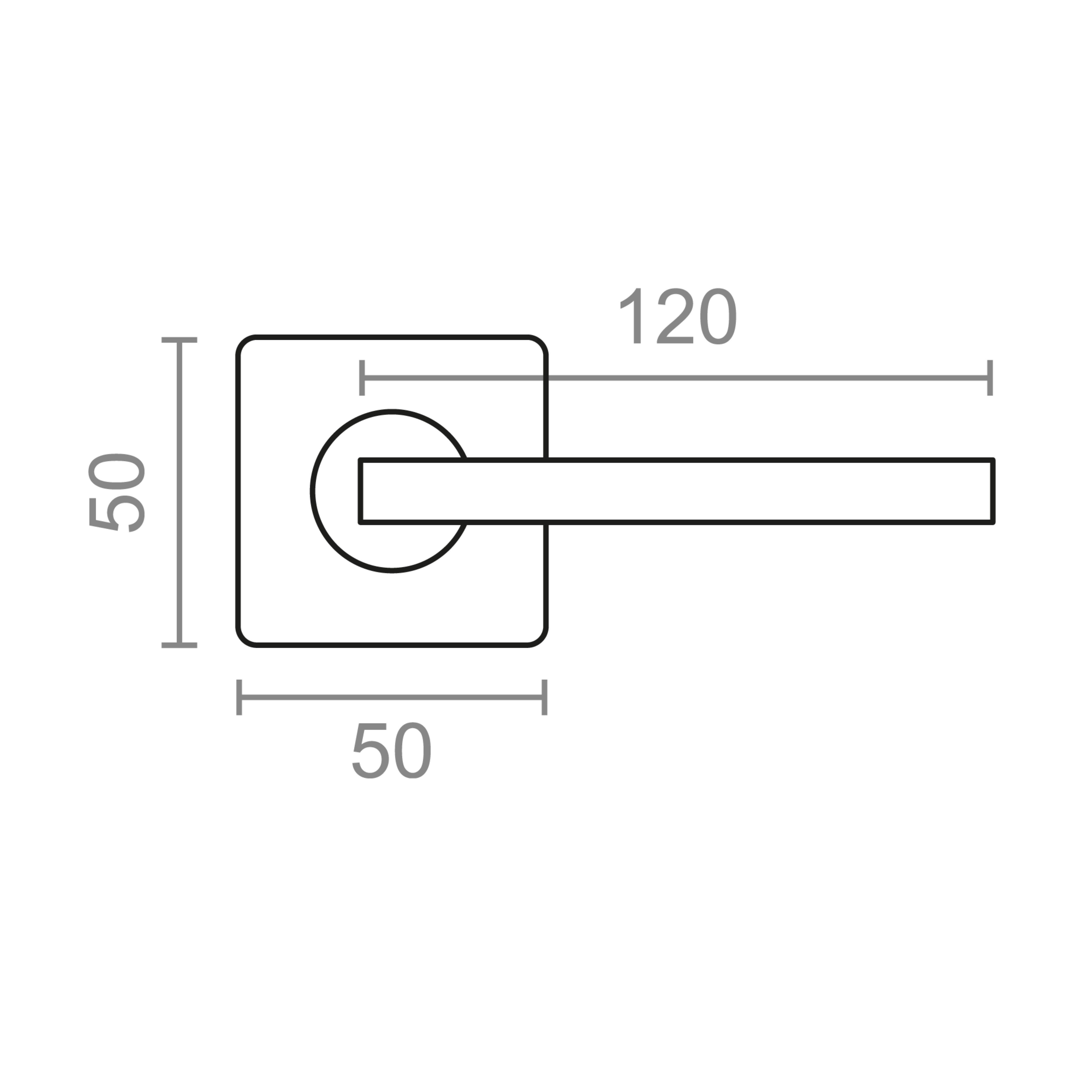 JUEGO DE ROSETA CUADRADA 434 NIQUEL SATINADO - 2
