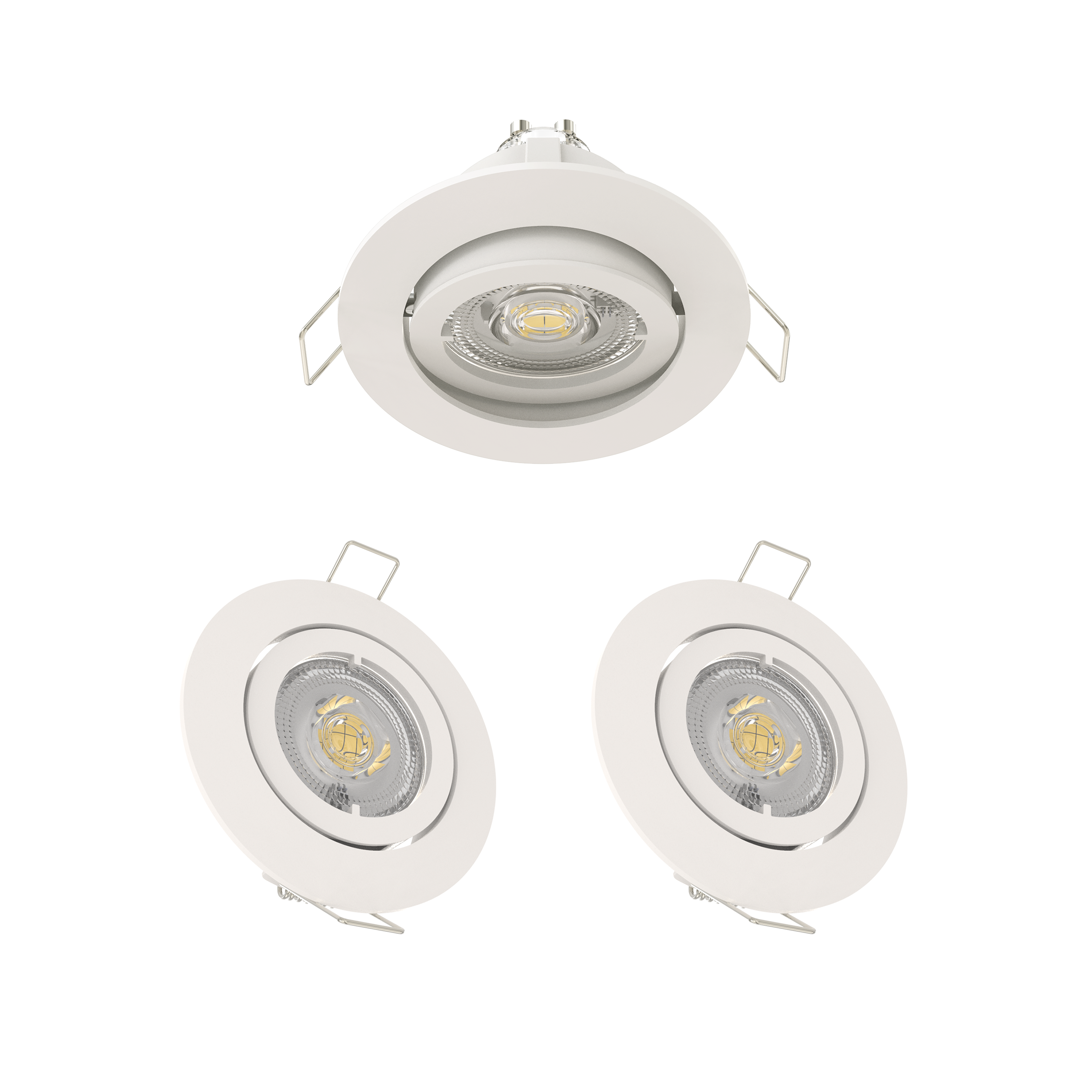 Oprawa stropowa oczko Bama 3 szt. GU10 LED 450 lm 2.5W barwa neutralna biała Inspire