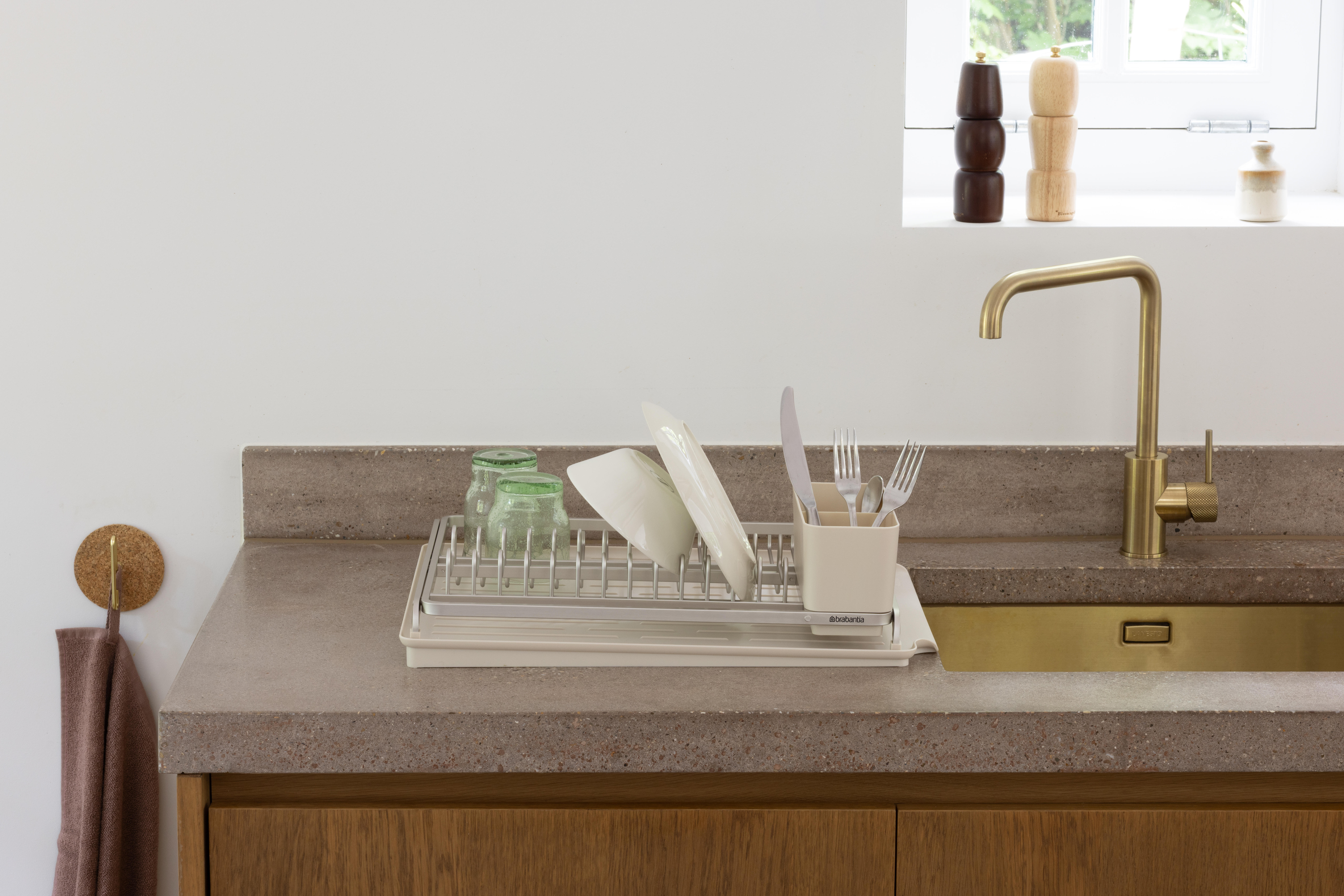Égouttoir à vaisselle BRABANTIA aluminium beige 38.5 cm - 3