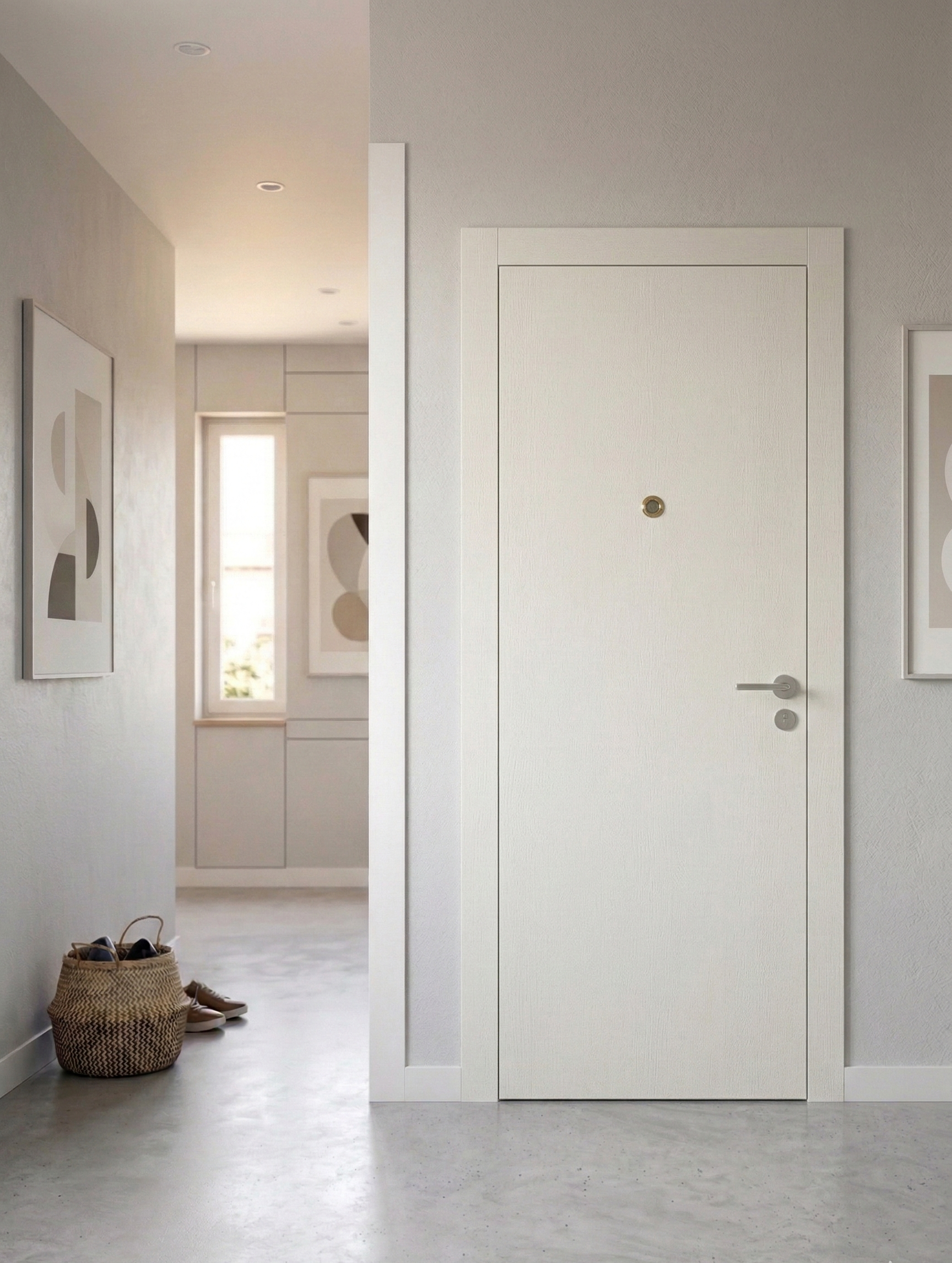 PANEL PUERTA ACORAZADA CARA INTERIOR  LACADO BLANCO - 2