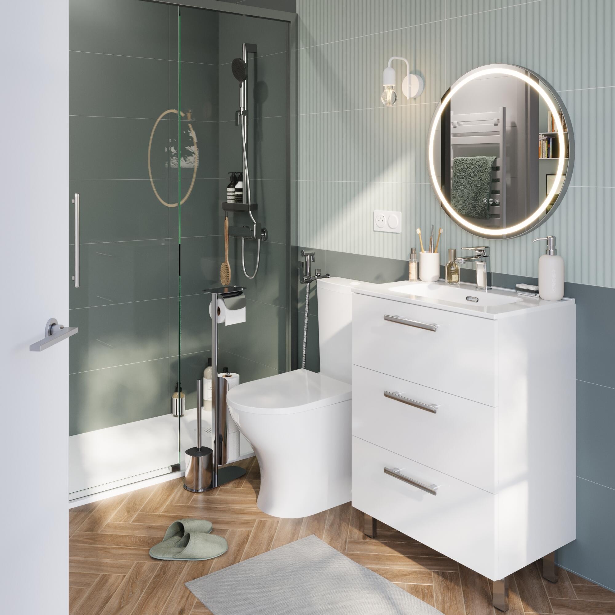 Mueble de baño Remix2 blanco 60x40 cm (lavabo no incluido) - 5