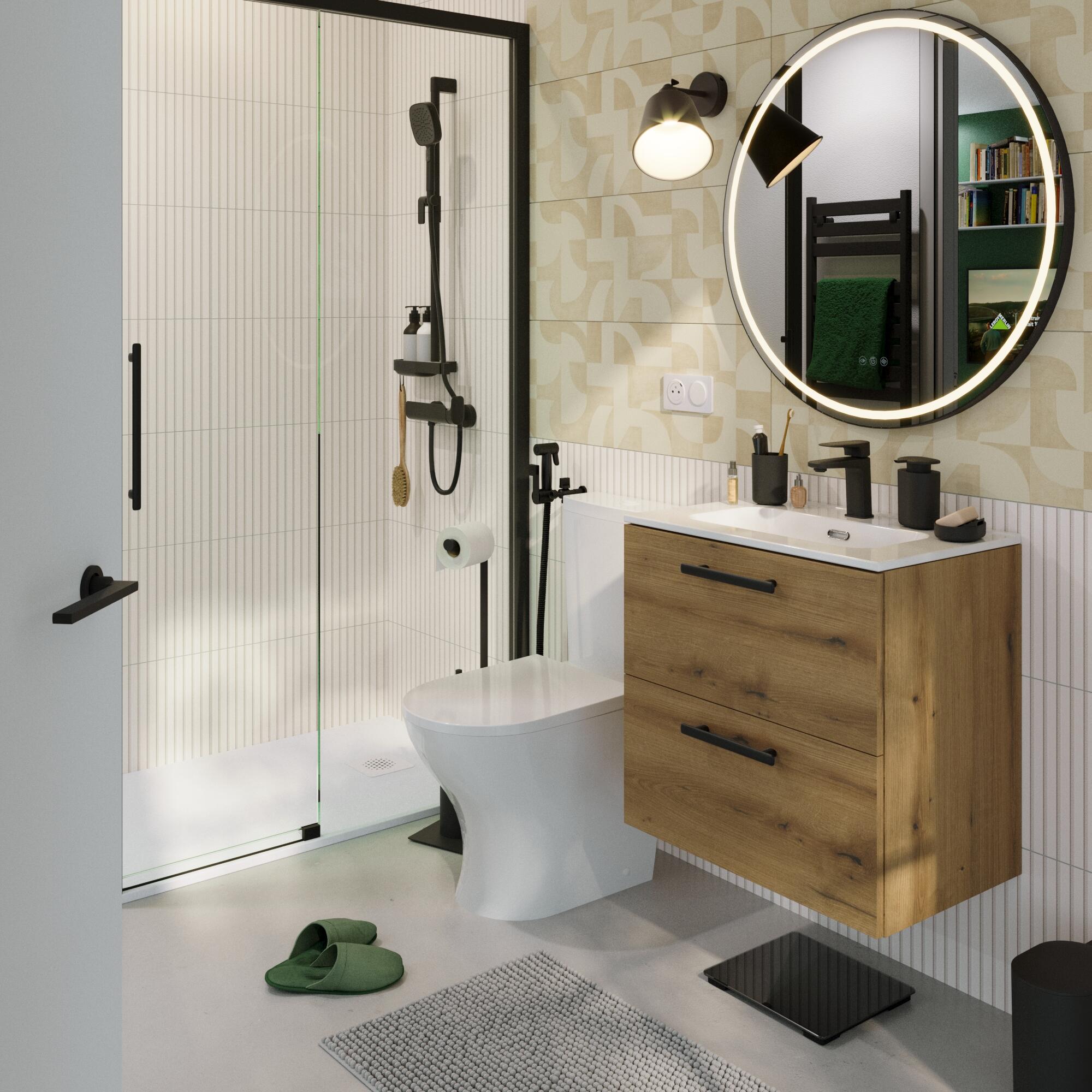 Mueble de baño Remix2 roble 60x40 cm (lavabo no incluido) - 2