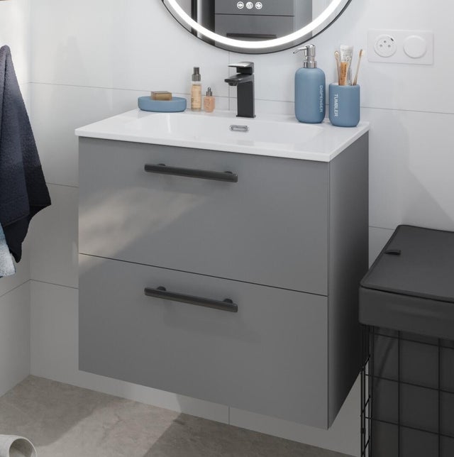 Mueble de baño con lavabo Remix2 gris 60x45 cm