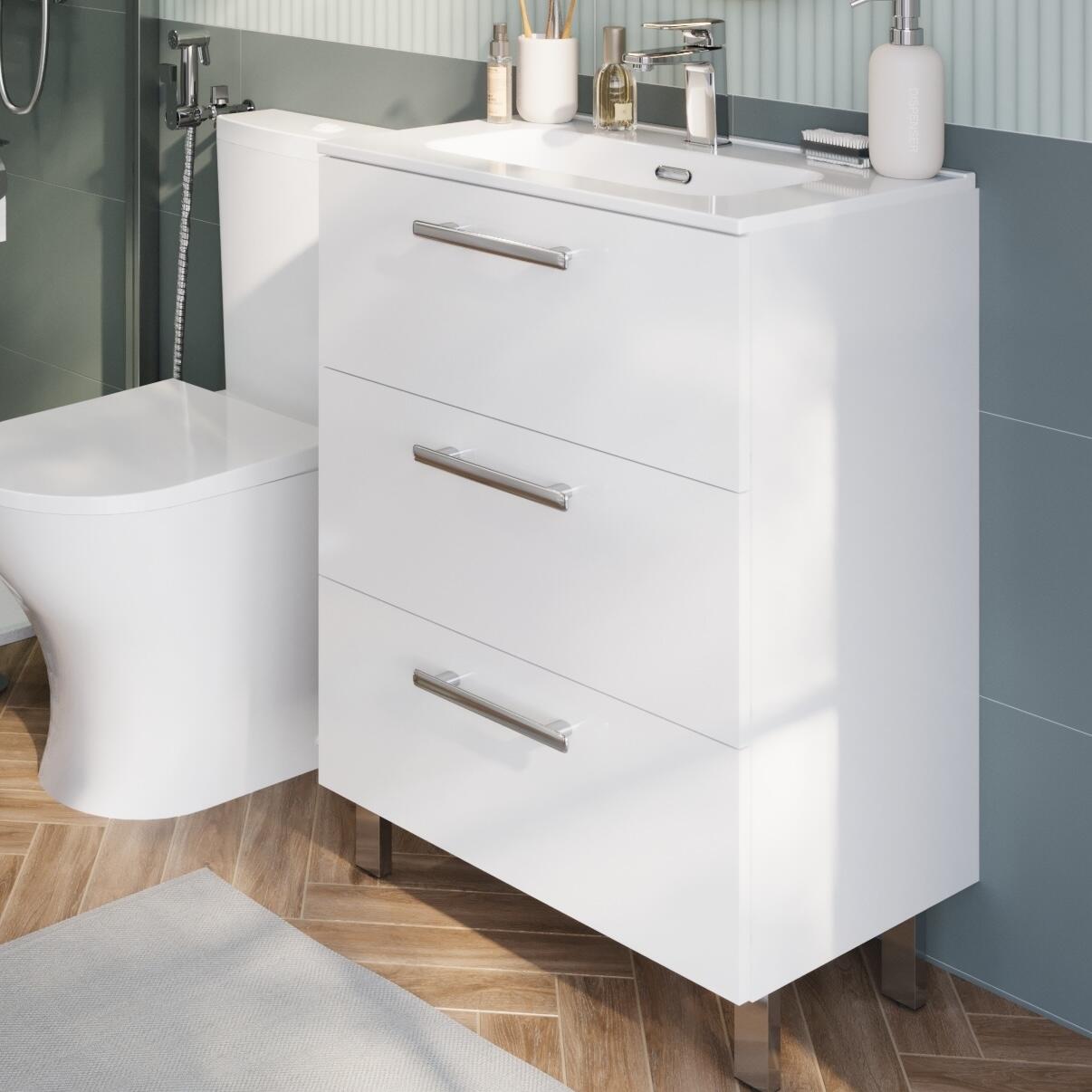 Mueble de baño Remix2 blanco 60x40 cm (lavabo no incluido) - 2