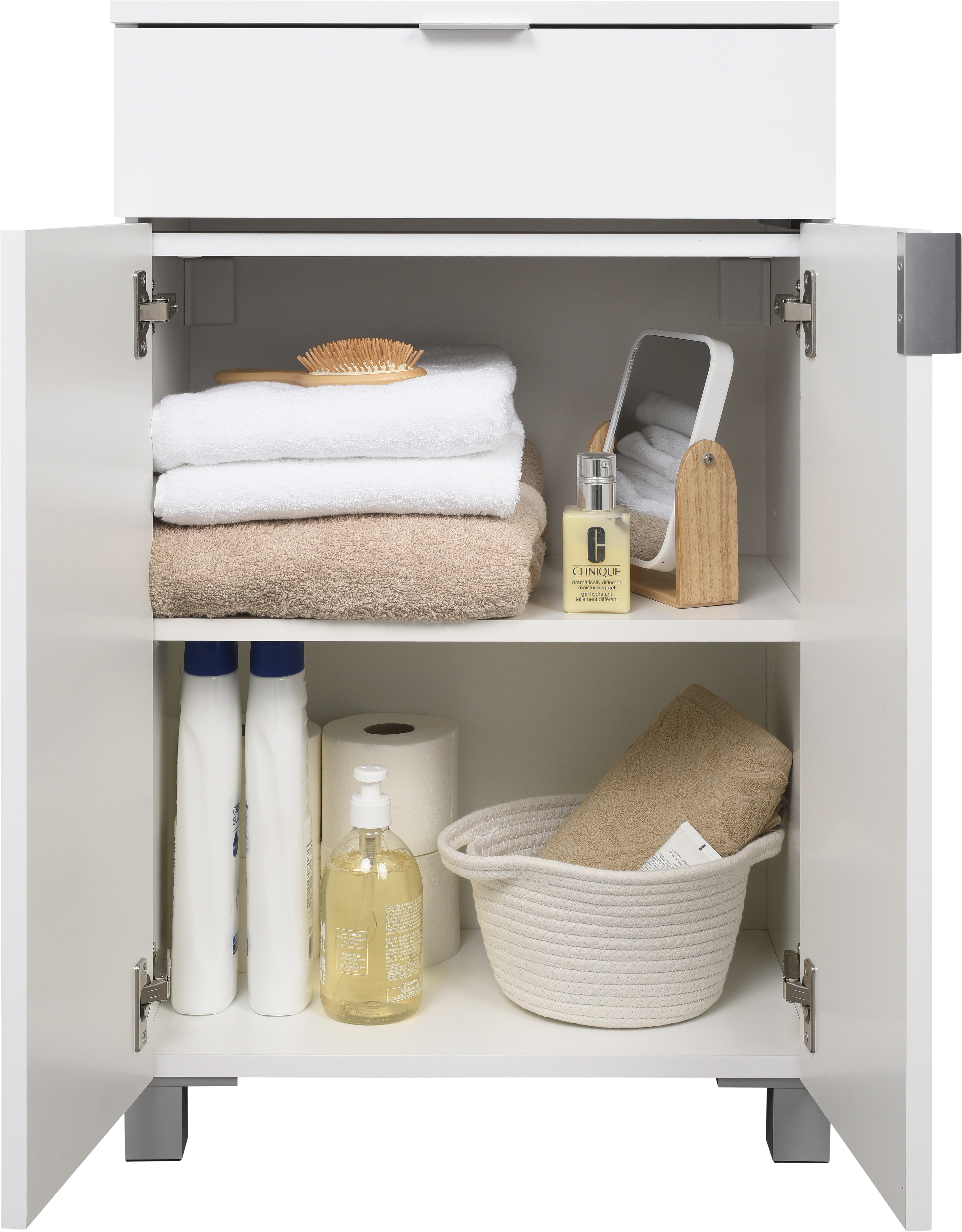 Base a terra Essential SENSEA 1 cassetto 2 ante P 32 x L 50 x H 84 cm bianco laccato truciolare - 7