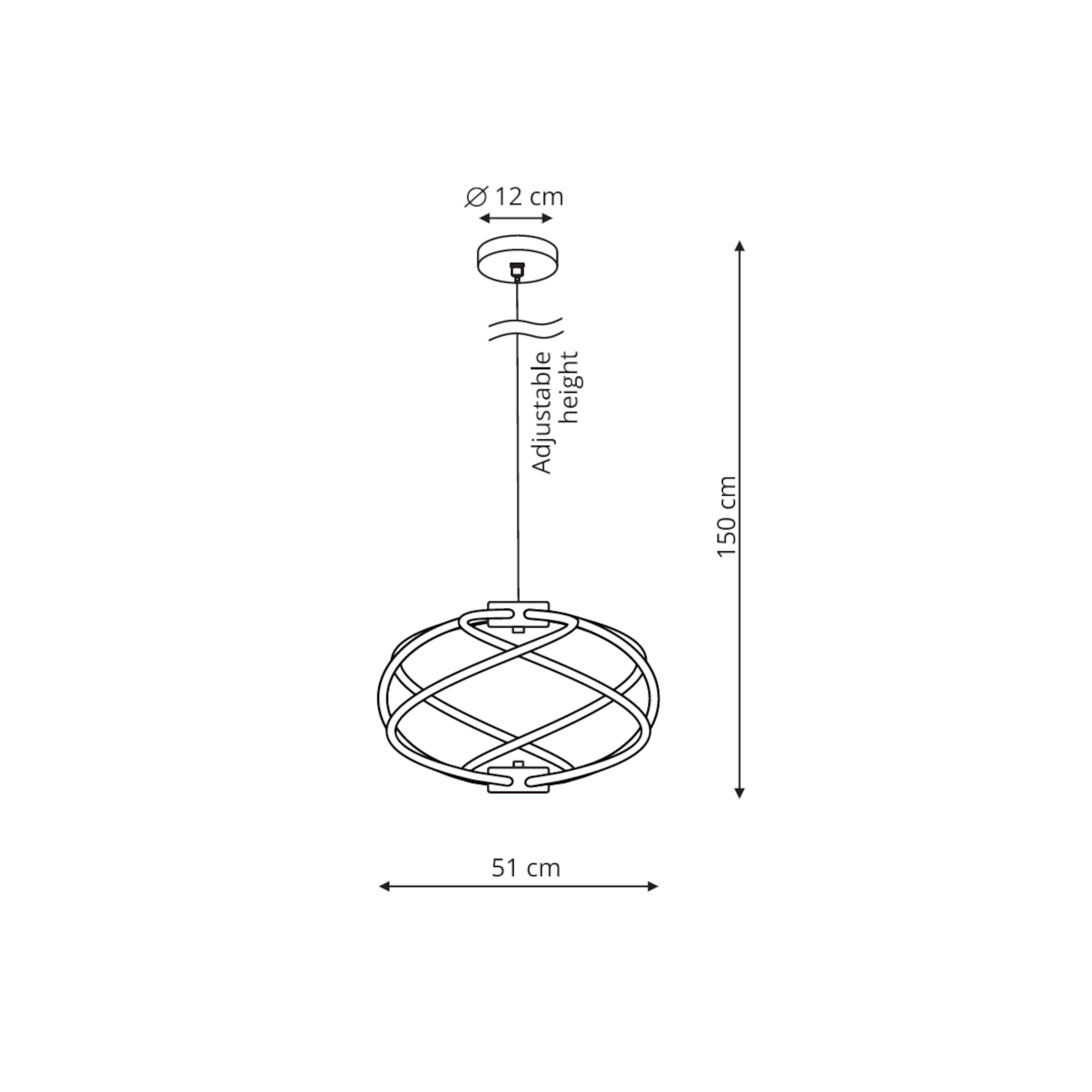 Lampa wisząca Kandor LED 4000 lm 45W barwa od ciepłej do zimnej czarna Light Prestige - 3