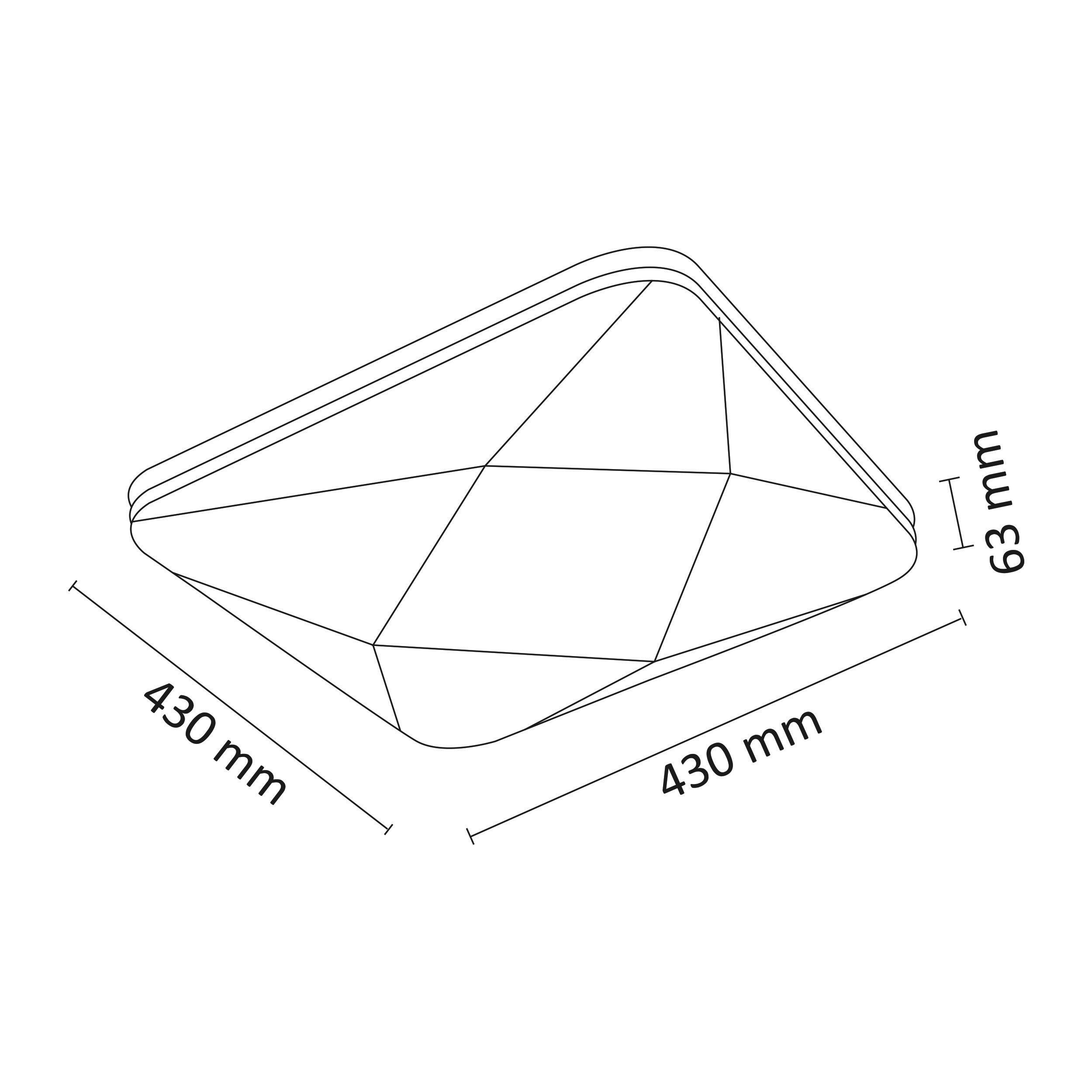 Plafon KASTOR z pilotem 43 cm biały LED POLUX - 4