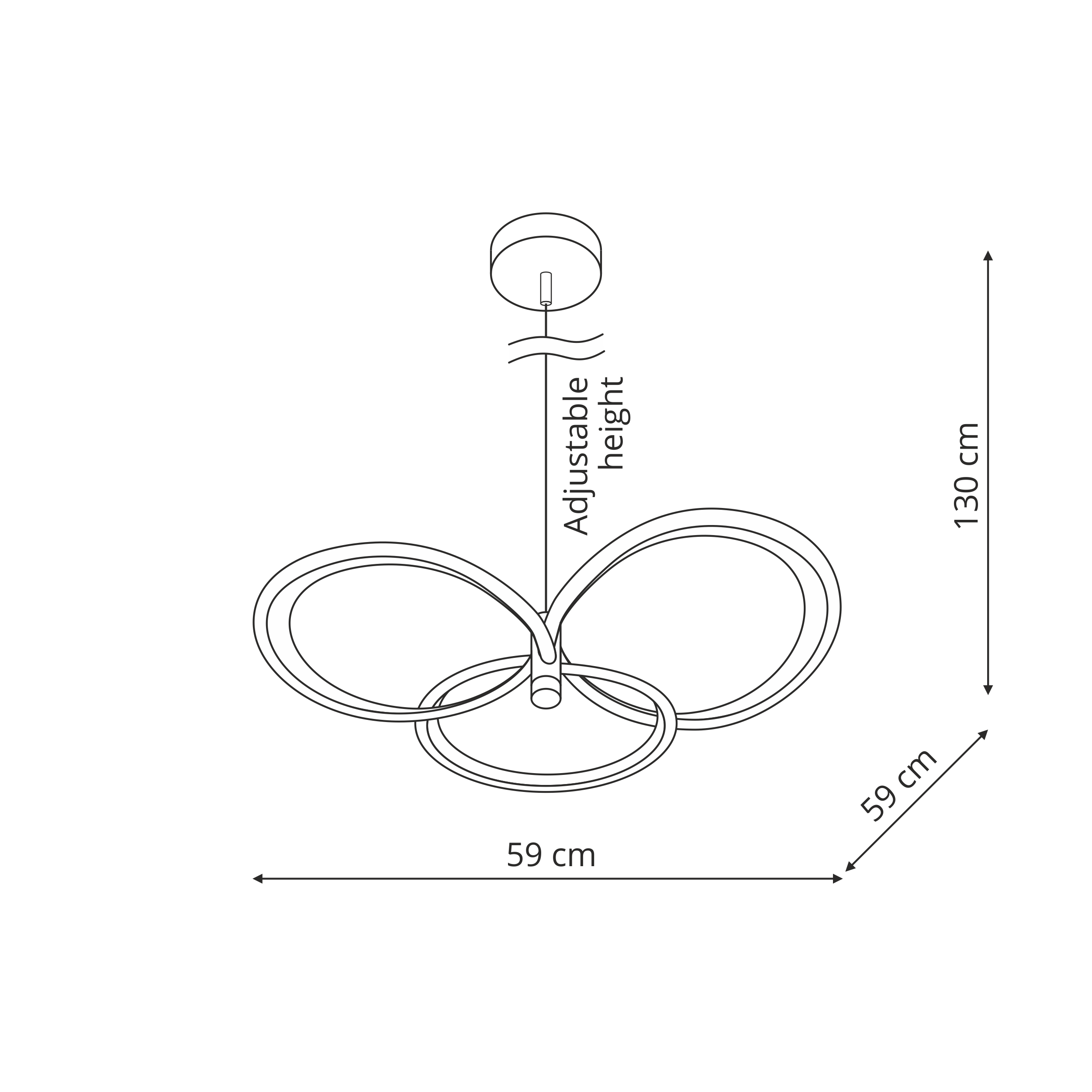 Lampa wisząca Azina 3000 lm złota LED Light Prestige - 3