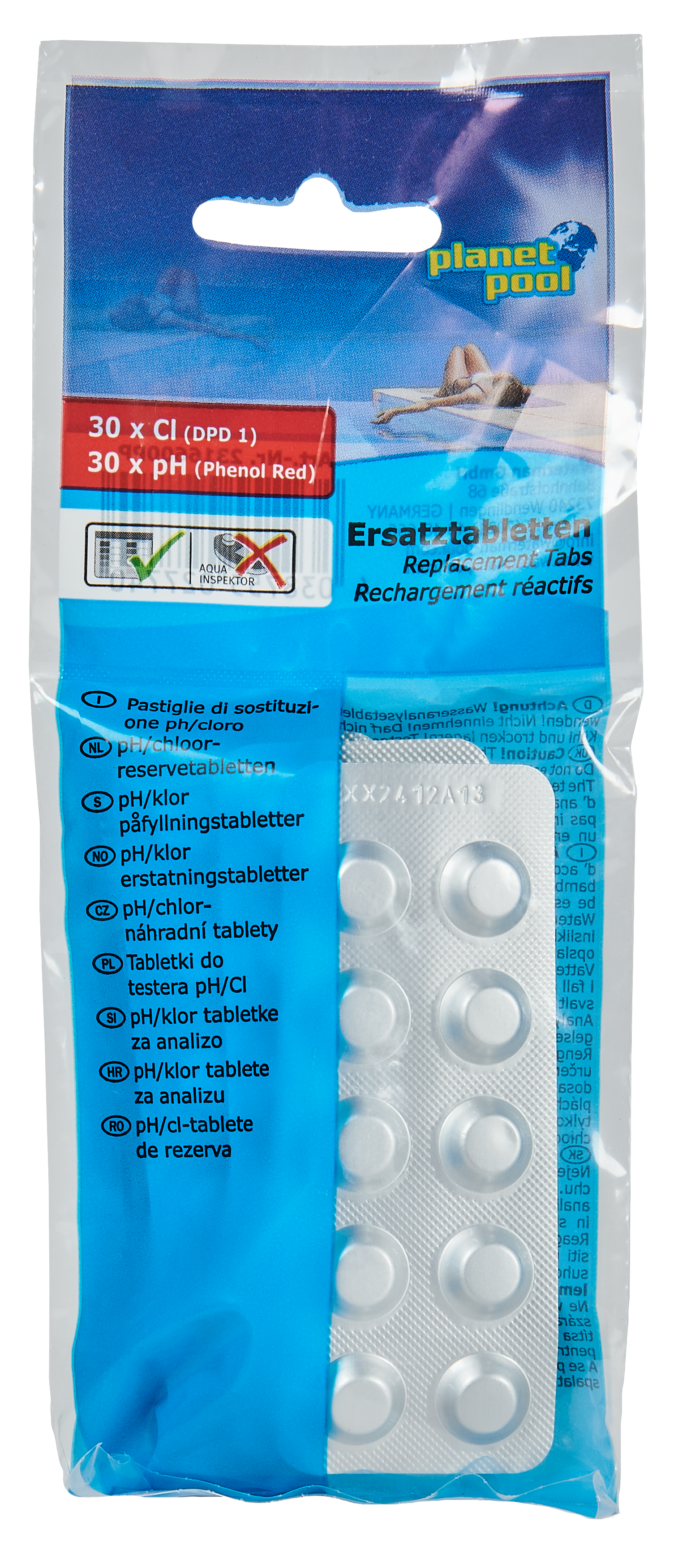Tabletki do testera PH/CL wody Planet Pool