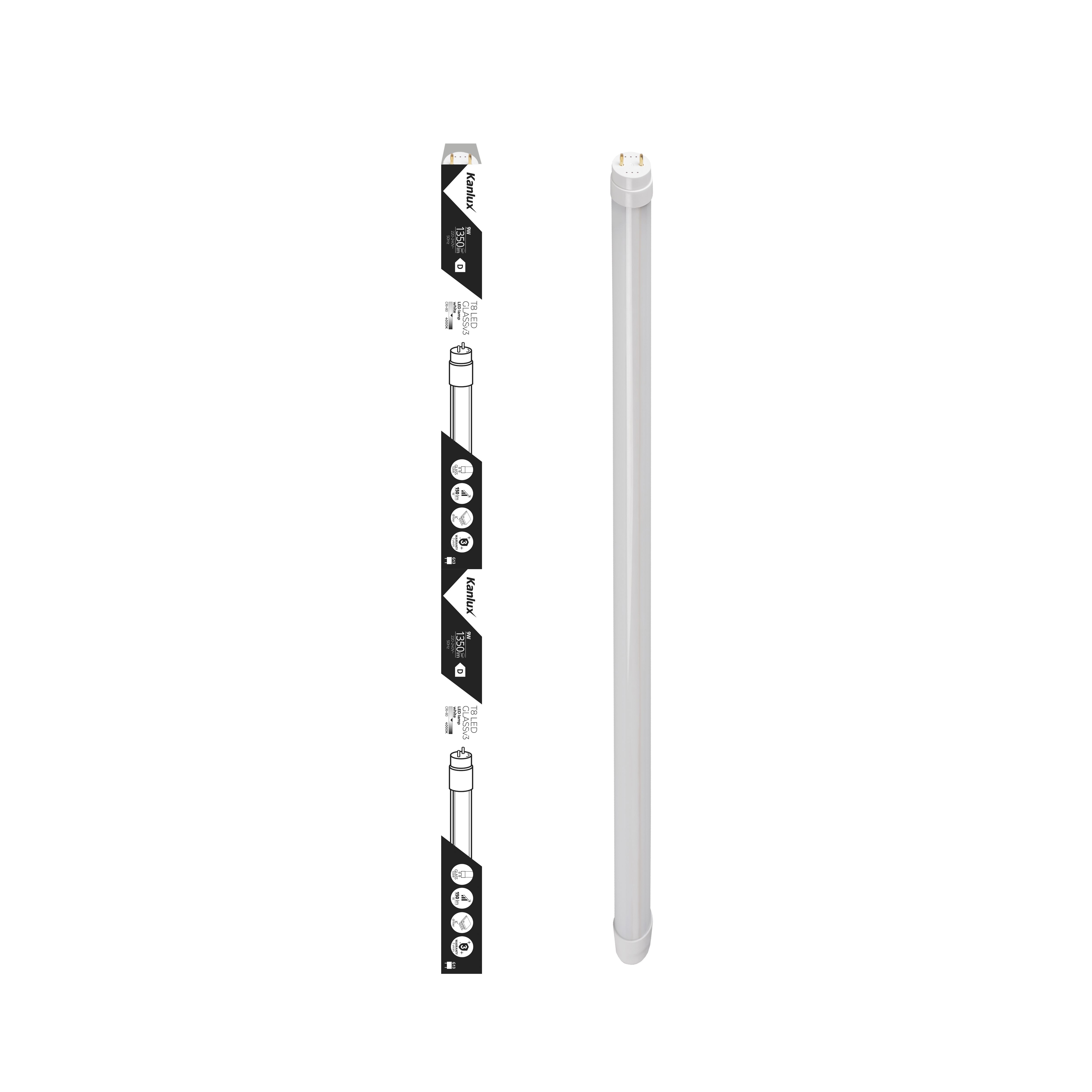 Świetlówka LED LIN T8 G13 9W 1350 lm 4TK 60 cm Neutralna Biel