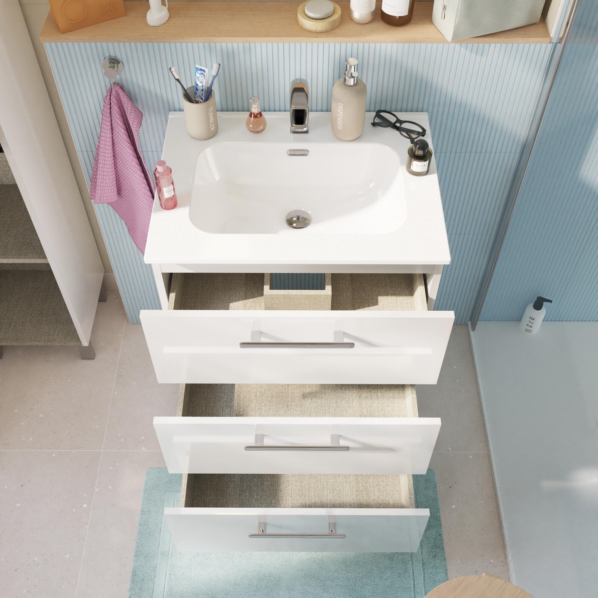 Mueble de baño Remix2 blanco 60x45 cm (lavabo no incluido) - 6