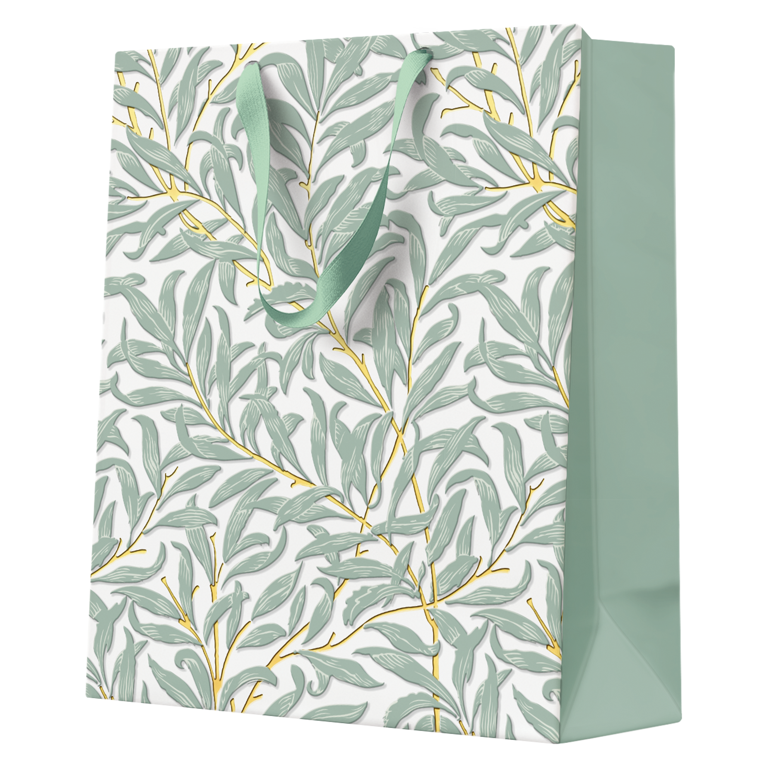 Torebka na prezent 10 x 20 cm Willow Branch miętowa