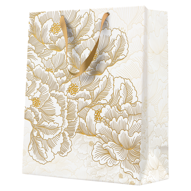 Torba prezentowa papierowa L 26.5 x 33.5 cm Vintage Gold złota