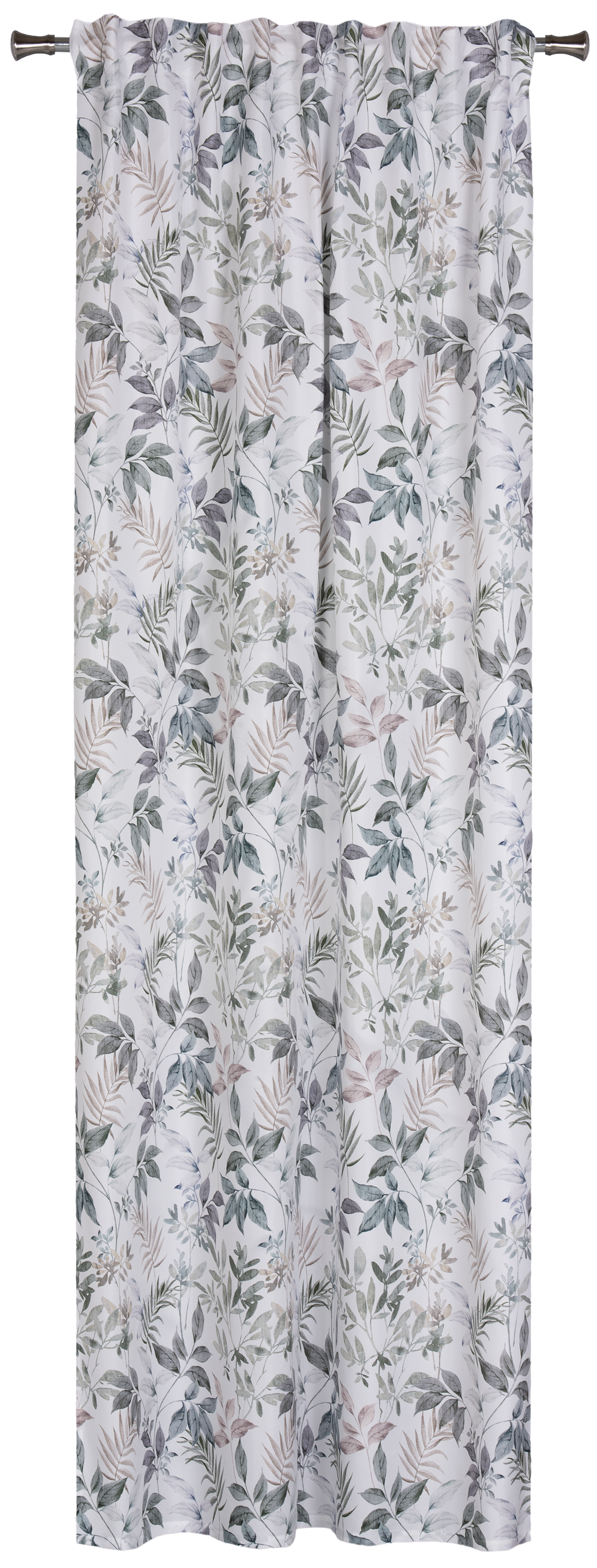 Zasłona gotowa Muvia 140 x 250 cm ecru w liście na taśmie