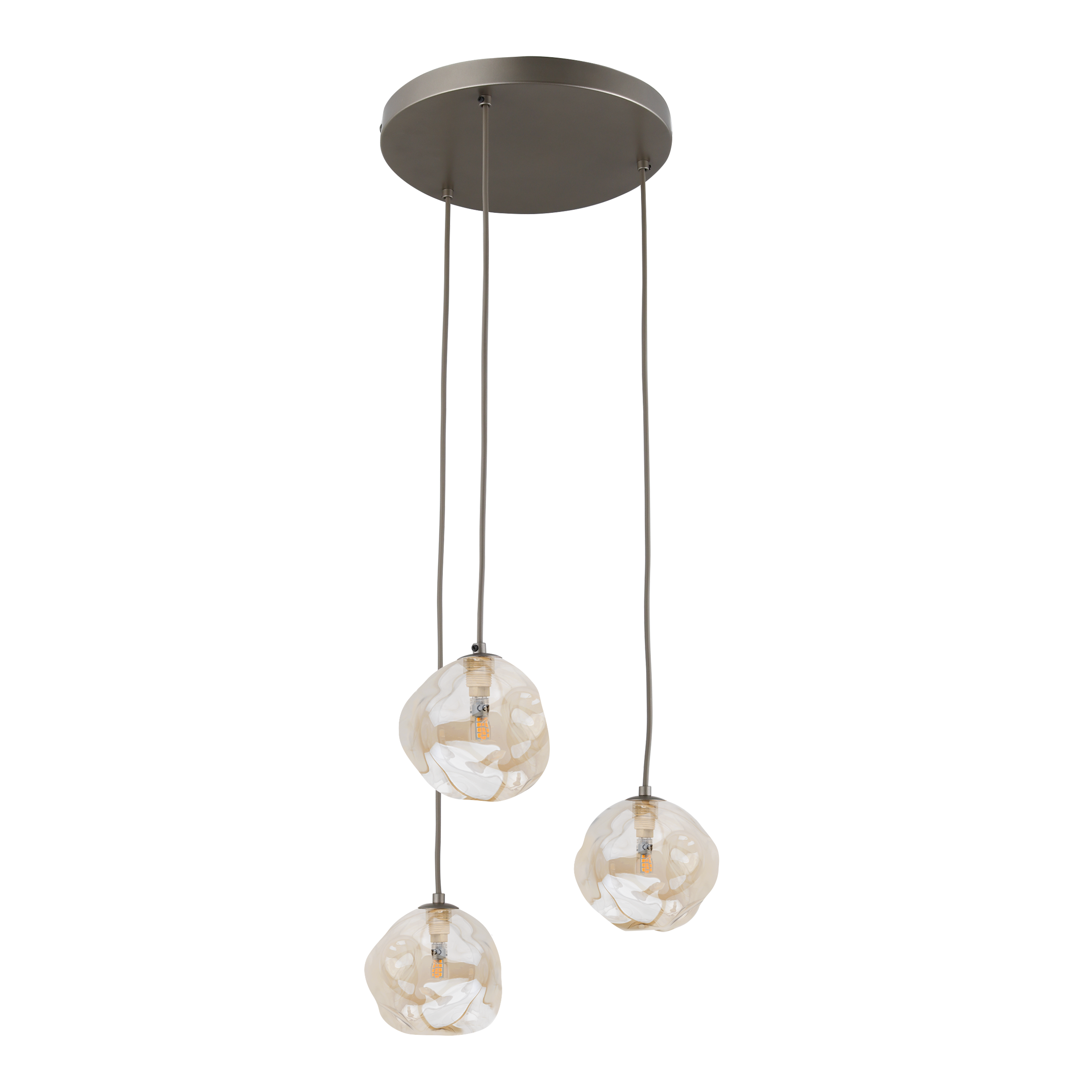Lampa wisząca 3-punktowa czarna Lava 3xG9 E27