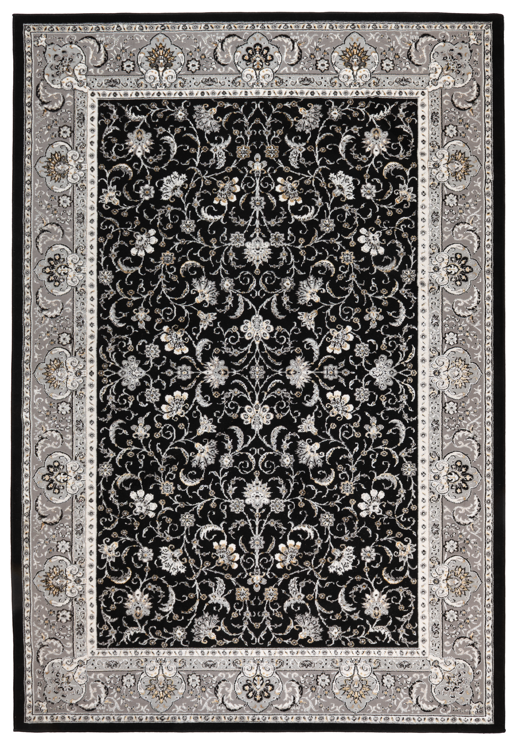 Dywan Century New Klasyk 80x150 cm czarno-srebrny