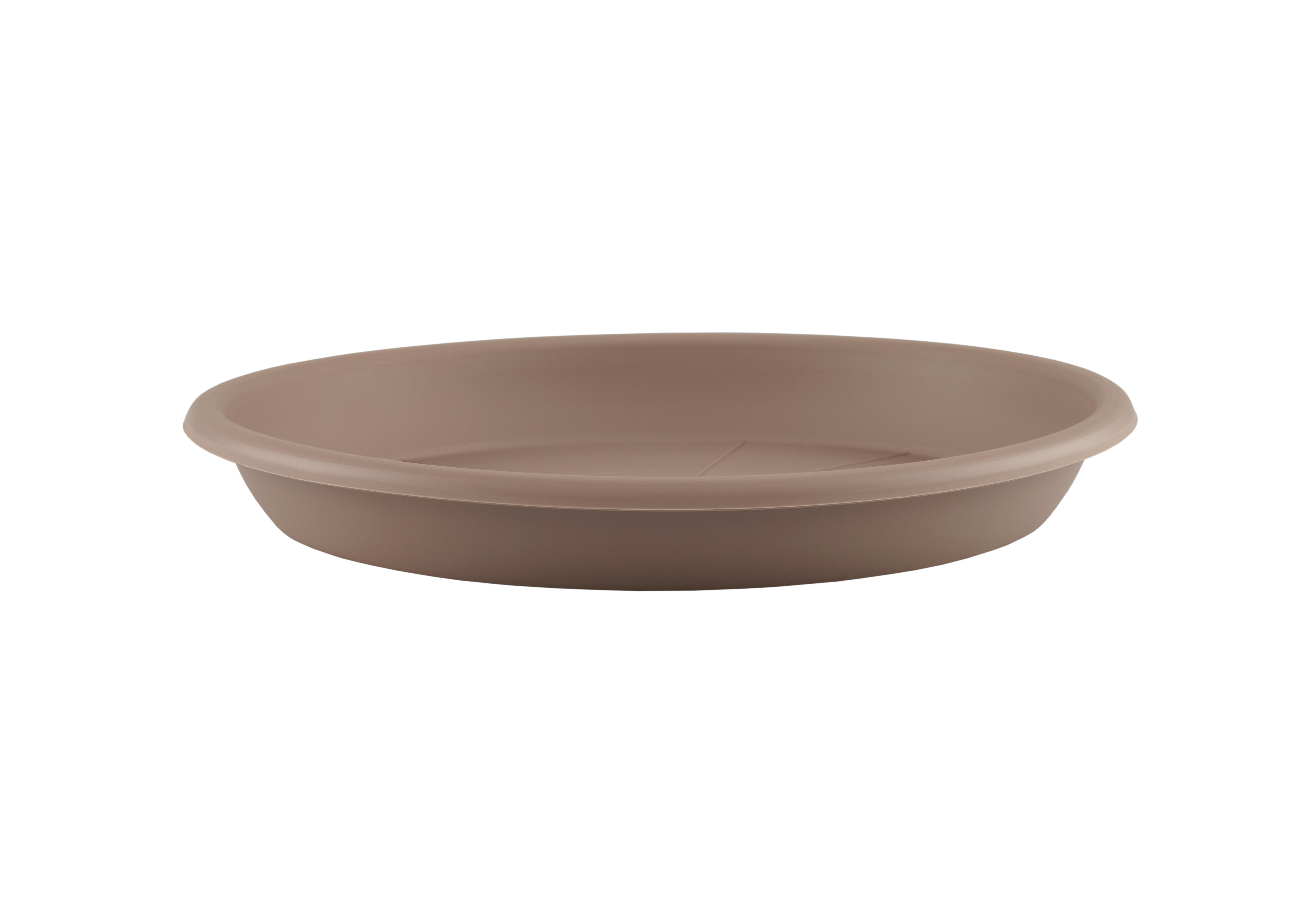 Lote maceta redonda y plato capri taupe 60 cm