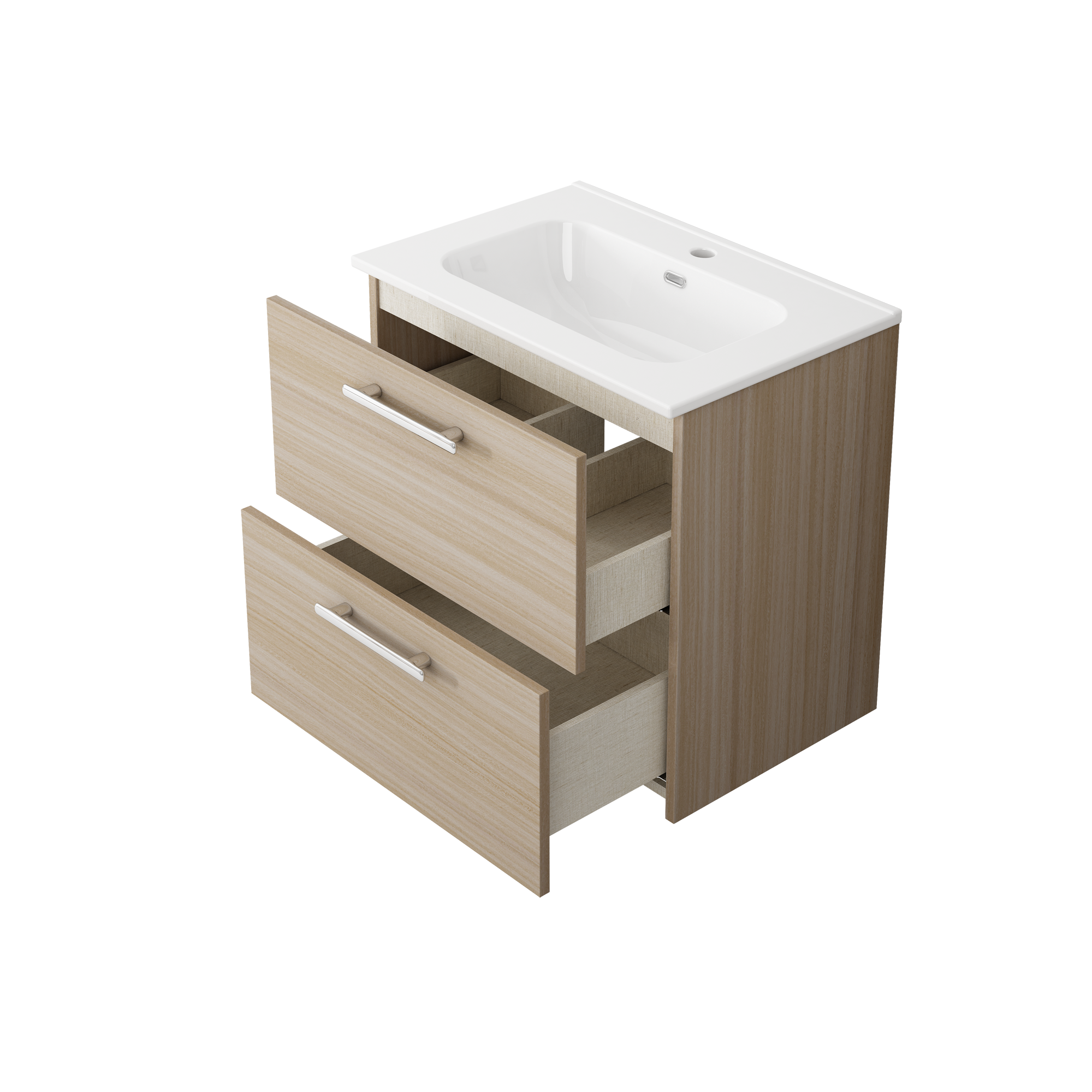 Mueble de baño Remix2 roble claro 60x40 cm (lavabo no incluido) - 8