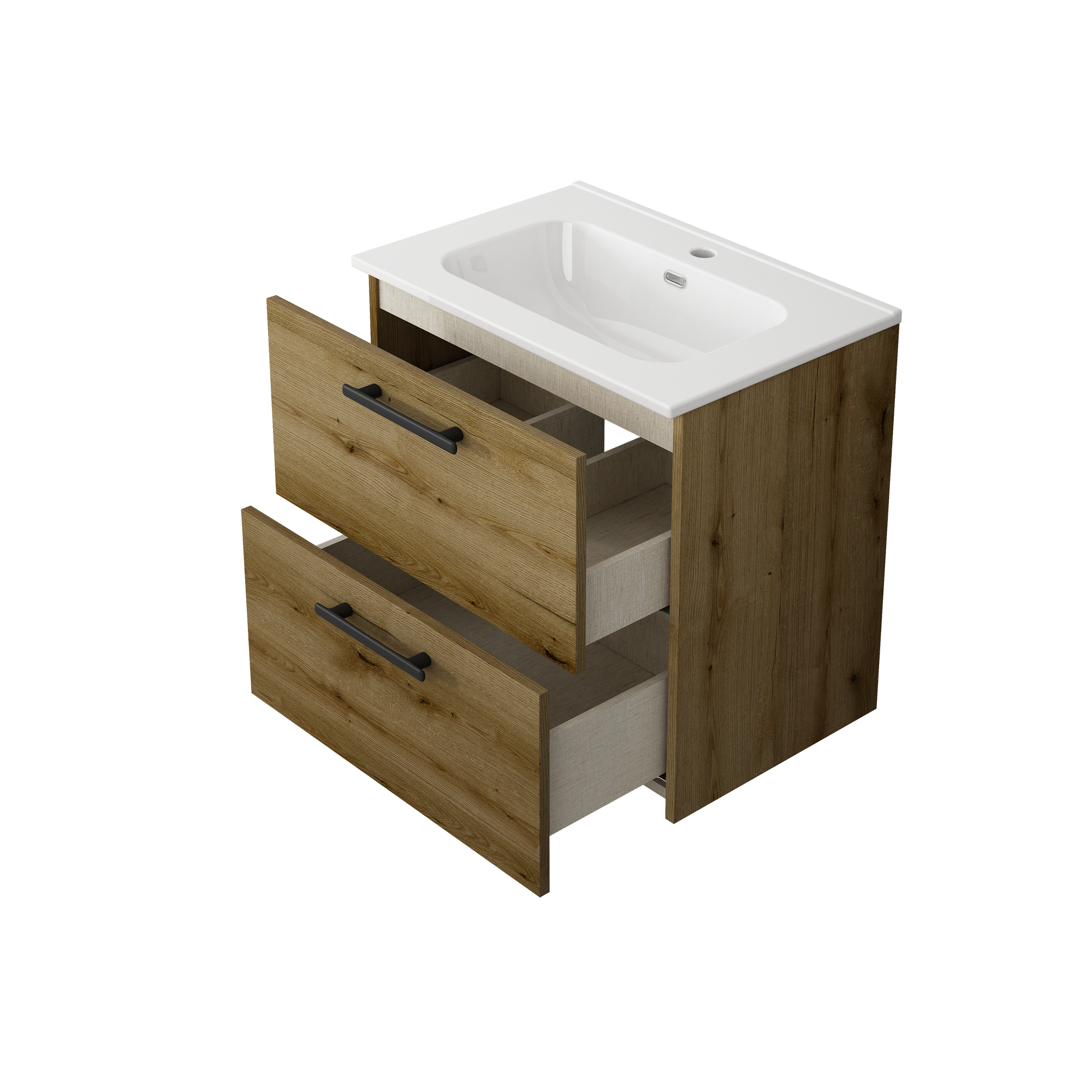 Mueble de baño Remix2 roble 60x40 cm (lavabo no incluido) - 8