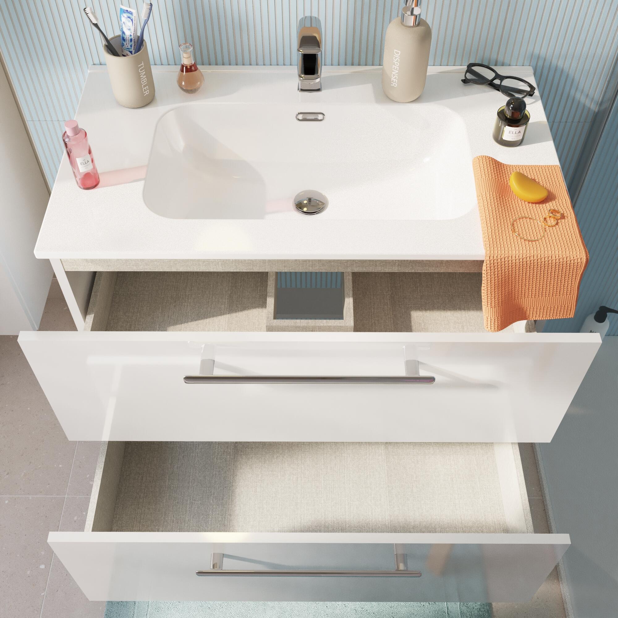Mueble de baño Remix2 blanco 80x45 cm (lavabo no incluido) - 4