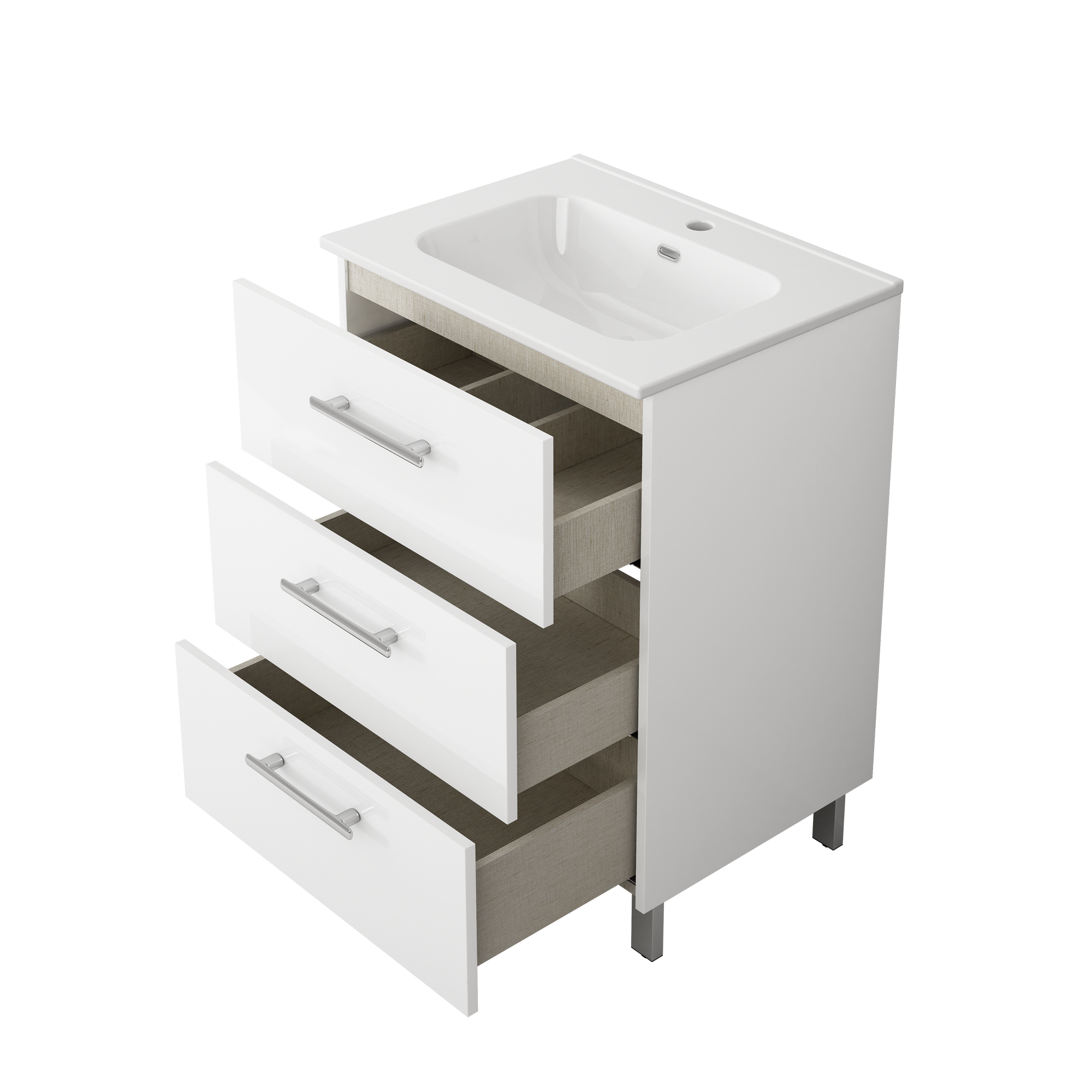 Mueble de baño Remix2 blanco 60x45 cm (lavabo no incluido) - 12