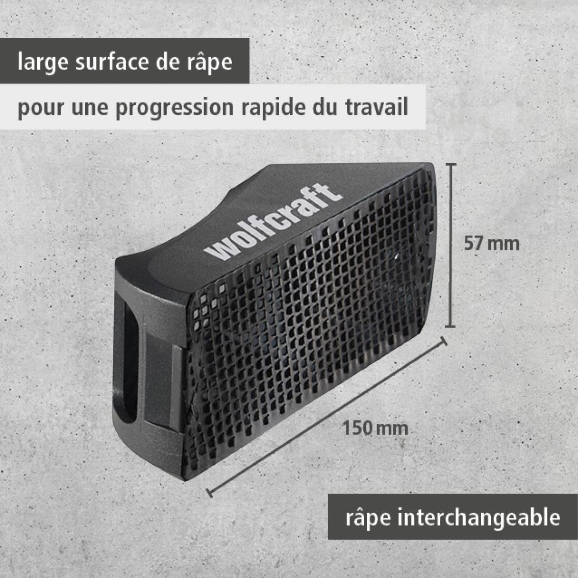 Rabot-bloc à une main pour plaque de plâtre WOLFCRAFT - 2