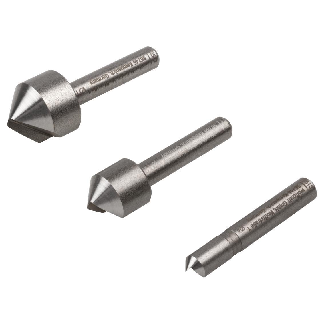Lot de 3 fraises coniques Diam. 6, 12, 16 mm WOLFCRAFT - 5