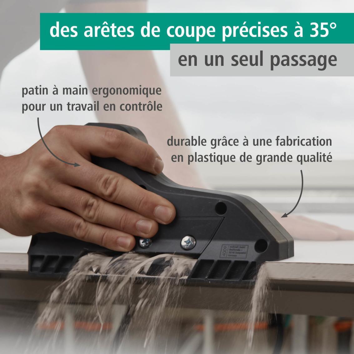 Rabot d'angle triple pour chanfreiner plaque de plâtre WOLFCRAFT - 3