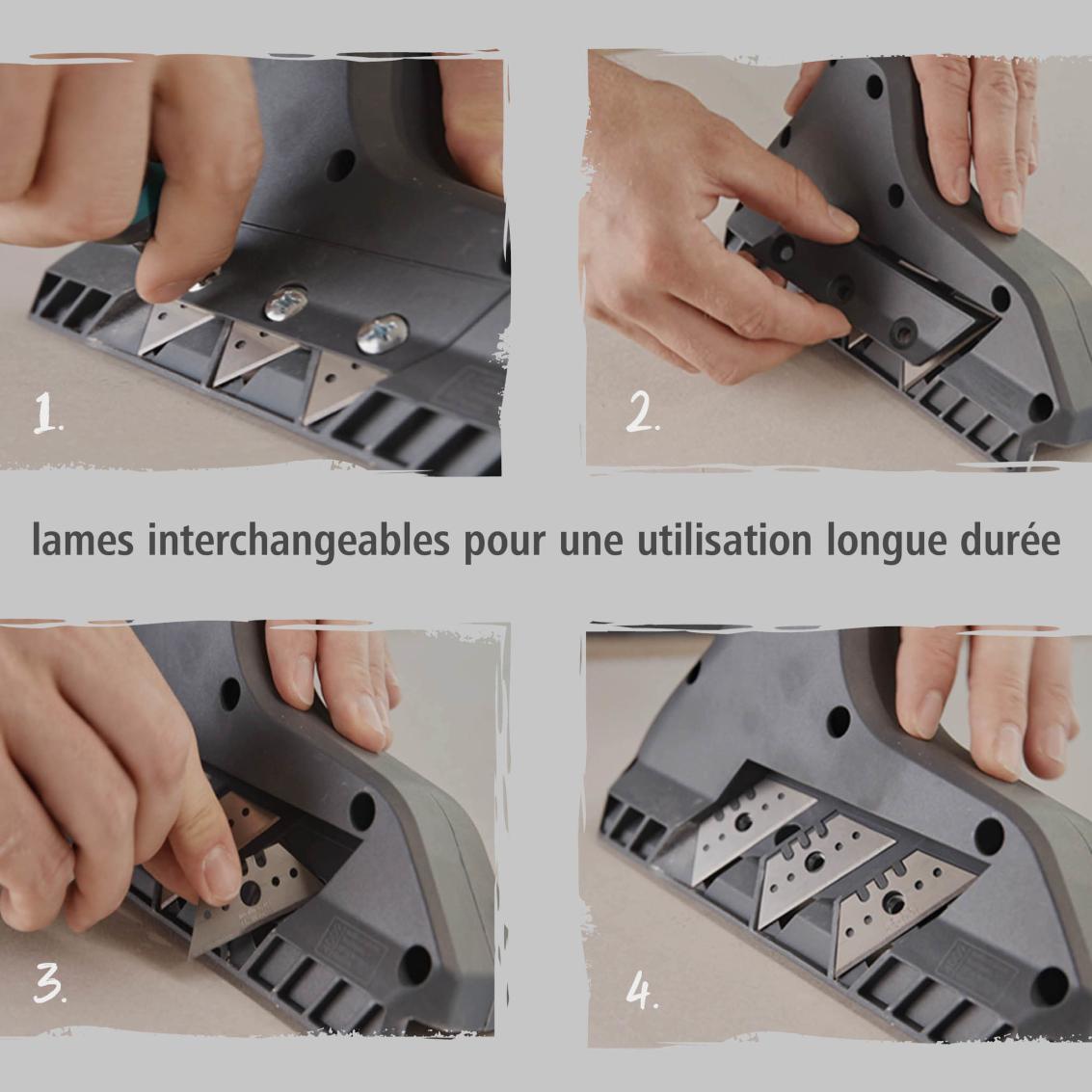 Rabot d'angle triple pour chanfreiner plaque de plâtre WOLFCRAFT - 4
