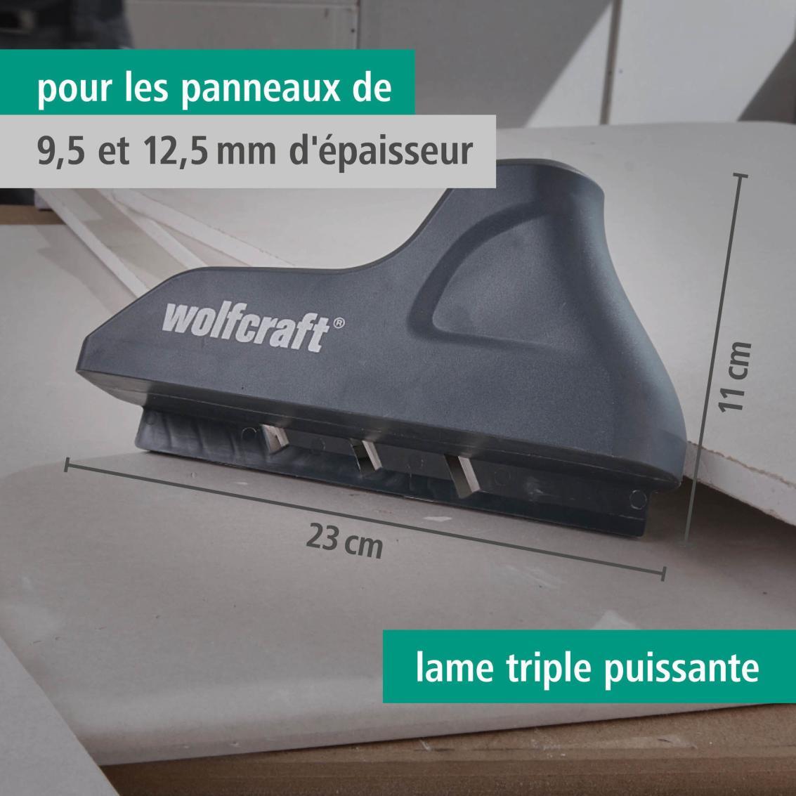 Rabot d'angle triple pour chanfreiner plaque de plâtre WOLFCRAFT - 5
