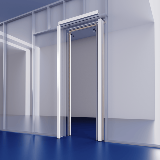 Kit habillage pour porte coulissante à galandage blanc SCRIGNO