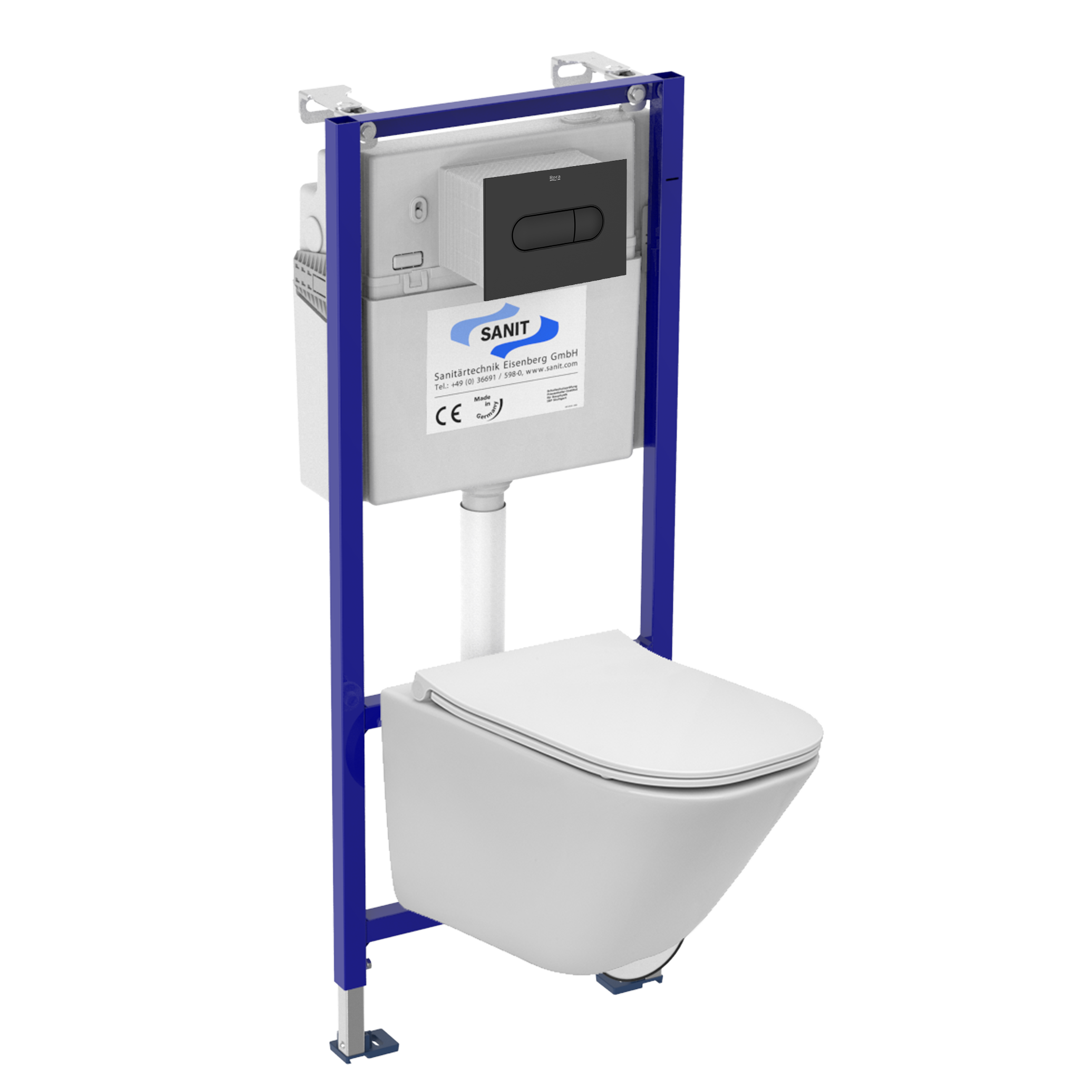 Zestaw podtynkowy WC CASSANDRA ROCA z przyciskiem czarnym NV2