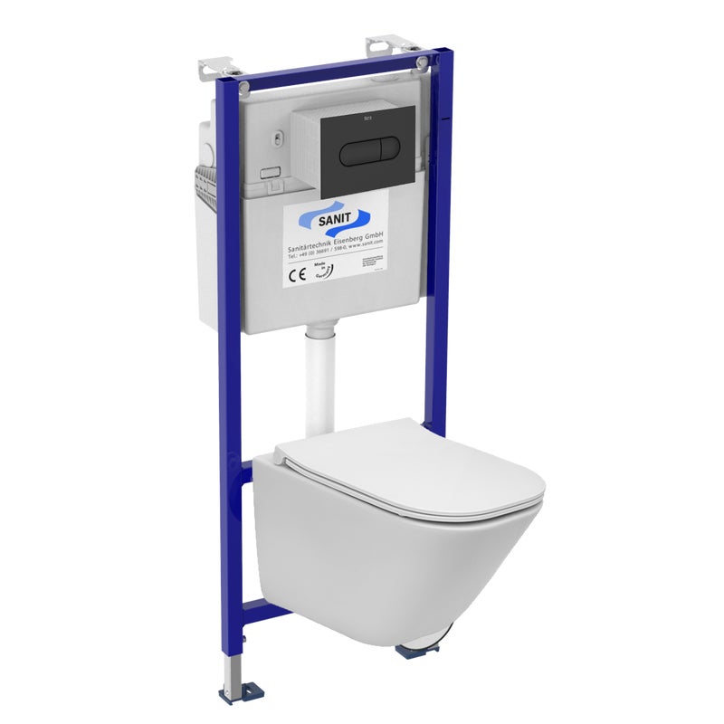 Zestaw podtynkowy WC CASSANDRA ROCA z przyciskiem czarnym NV2