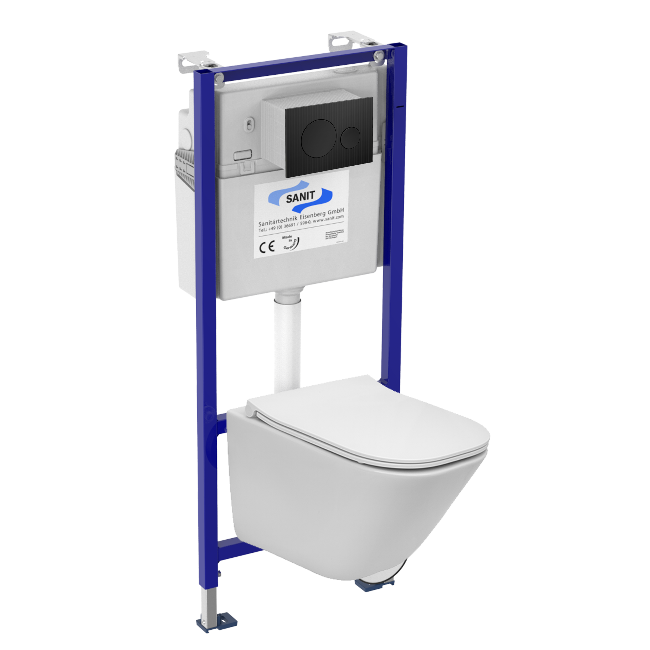 Zestaw podtynkowy WC CASSANDRA ROCA z przyciskiem czarnym DANCE