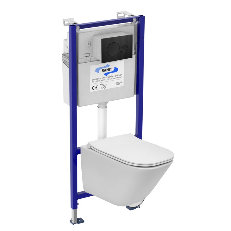 Zestaw podtynkowy WC CASSANDRA ROCA z przyciskiem czarnym DANCE