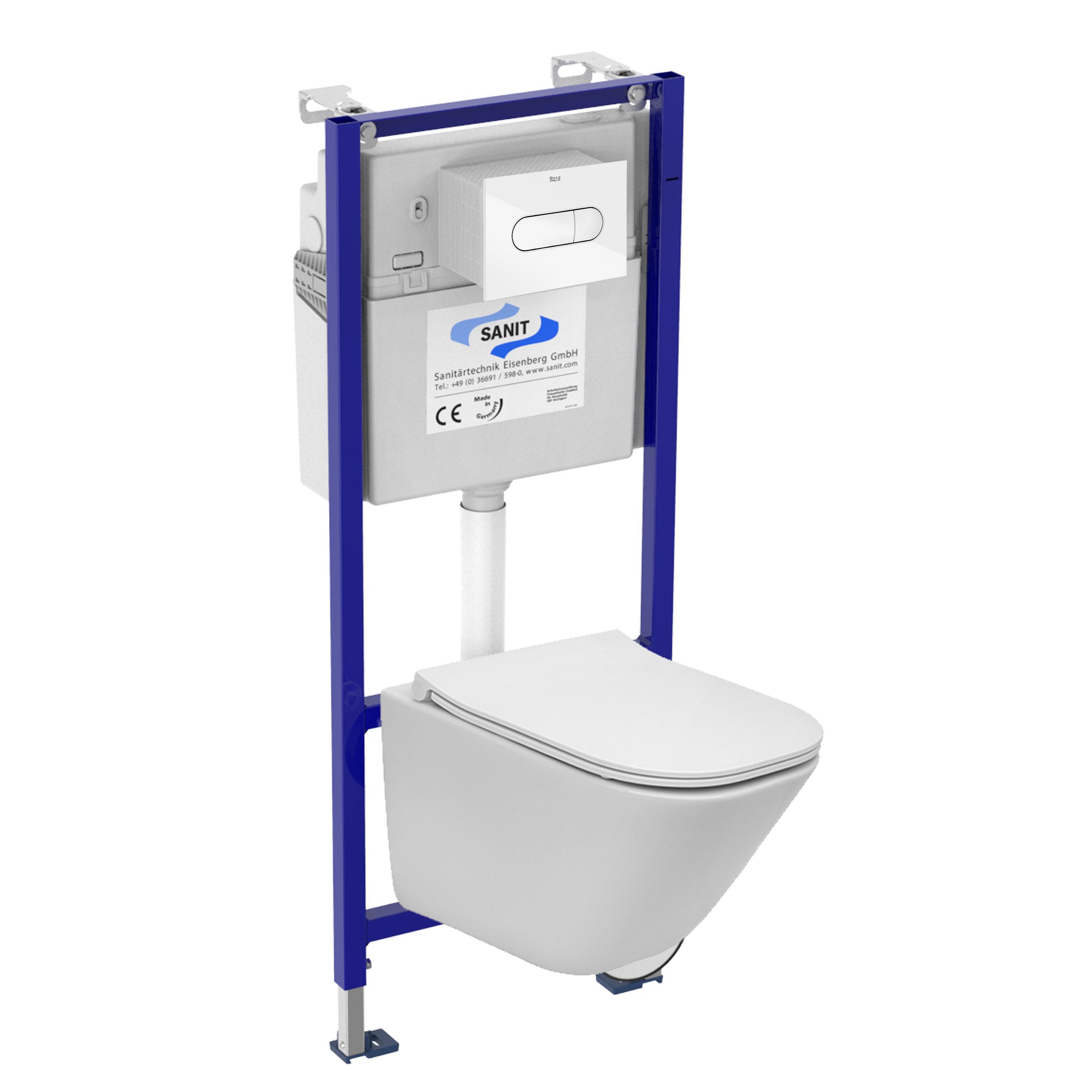 Zestaw podtynkowy WC CASSANDRA ROCA z przyciskiem białym NV2