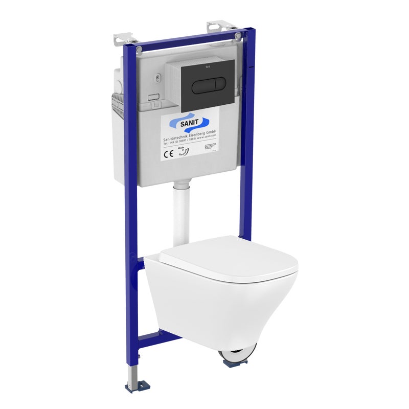 Zestaw podtynkowy WC ADAGIO ROCA z przyciskiem czarnym NV2