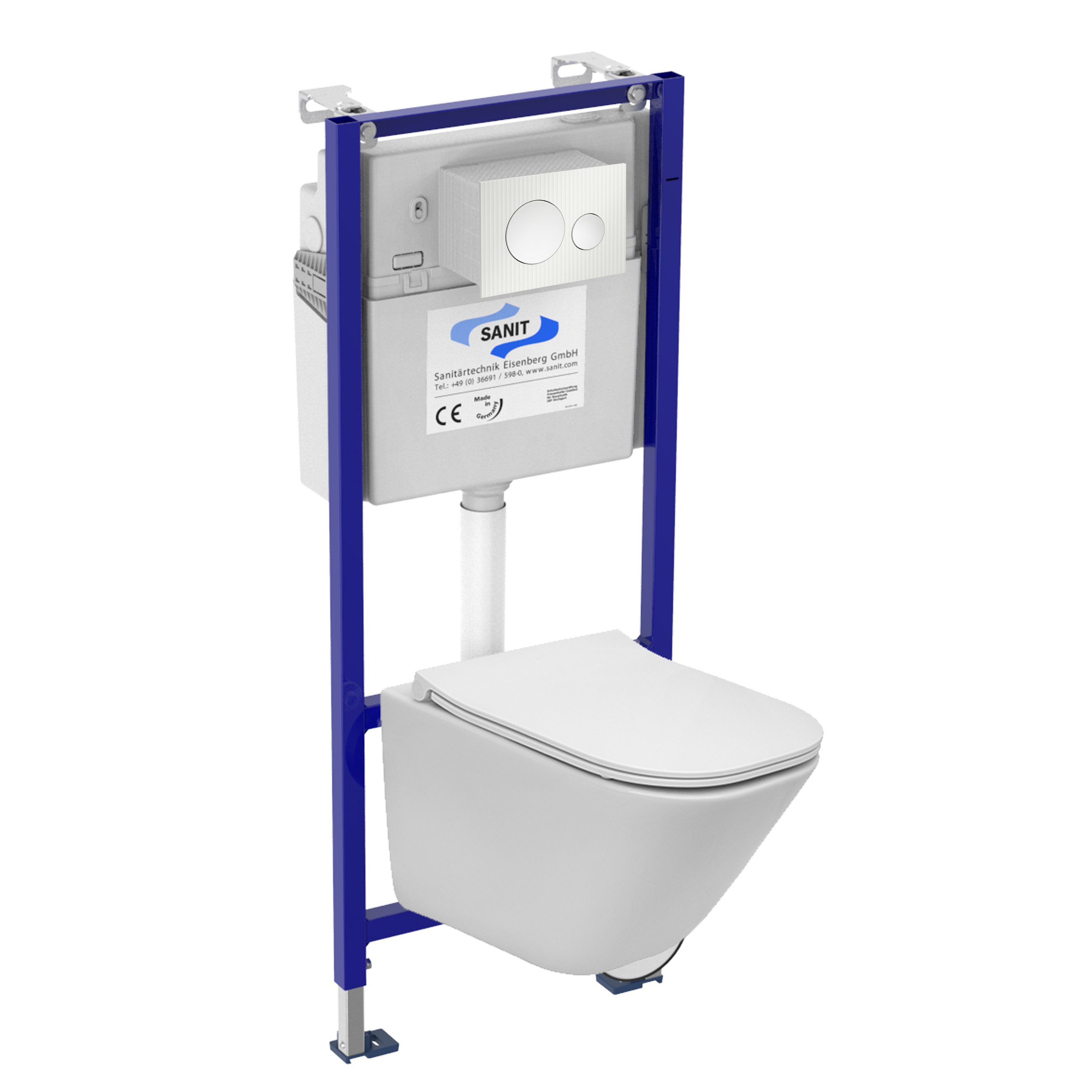 Zestaw podtynkowy WC CASSANDRA ROCA z przyciskiem białym DANCE