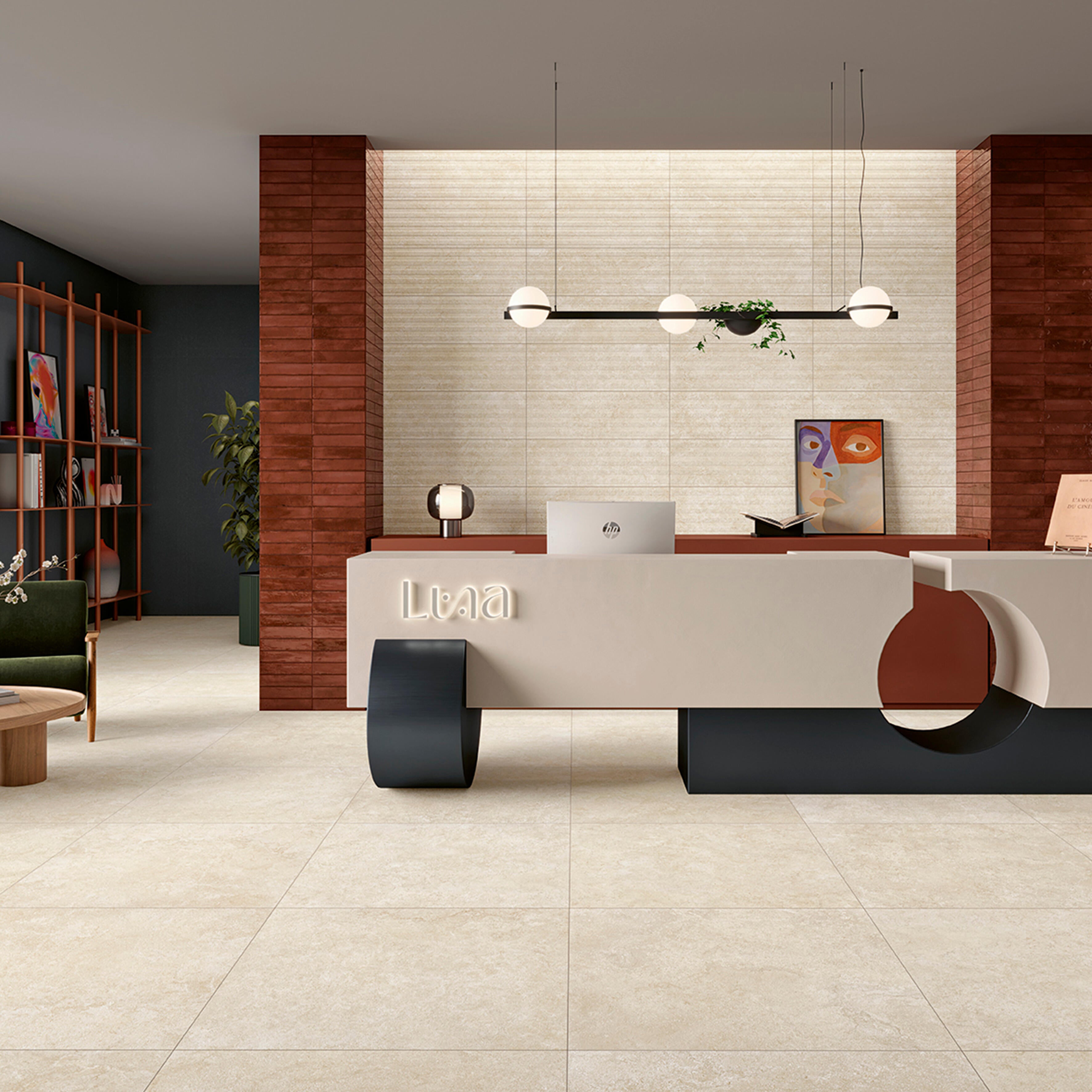 Pavimento cerâmico Gresart Soft Stone branco 60x60 cm - 8