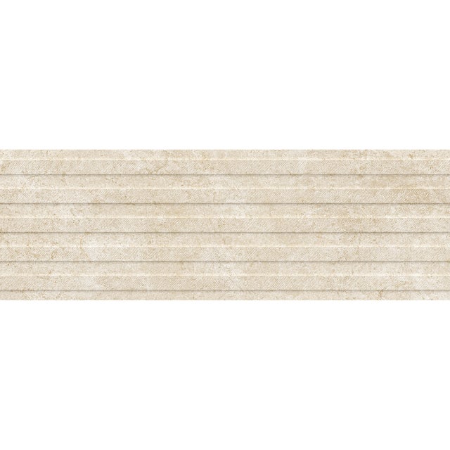 Revestimento cerâmico Gresart 3D Soft Stone branco 30x90 cm