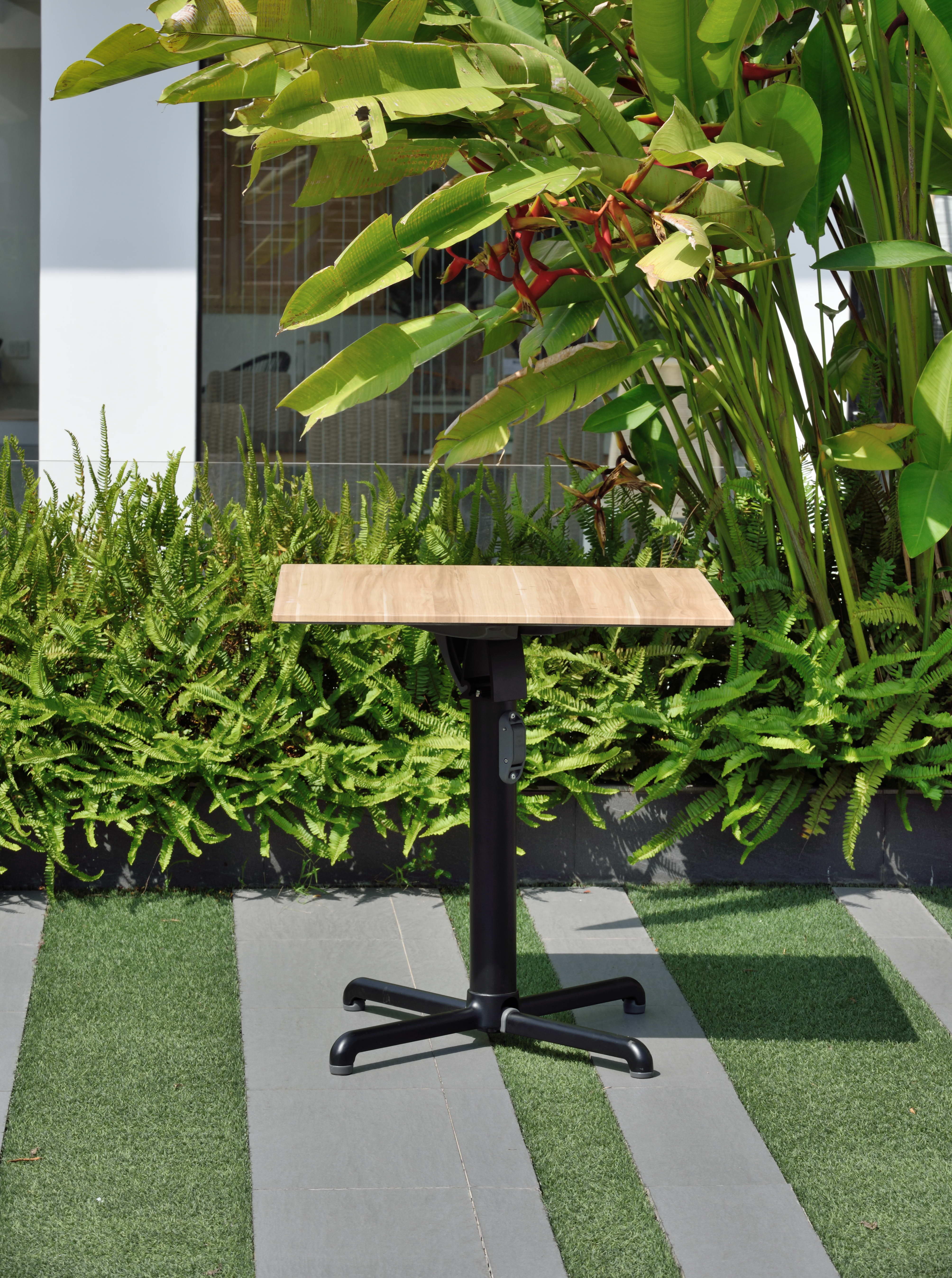 Mesa de jardín gyro de 70x74x70 cm dark