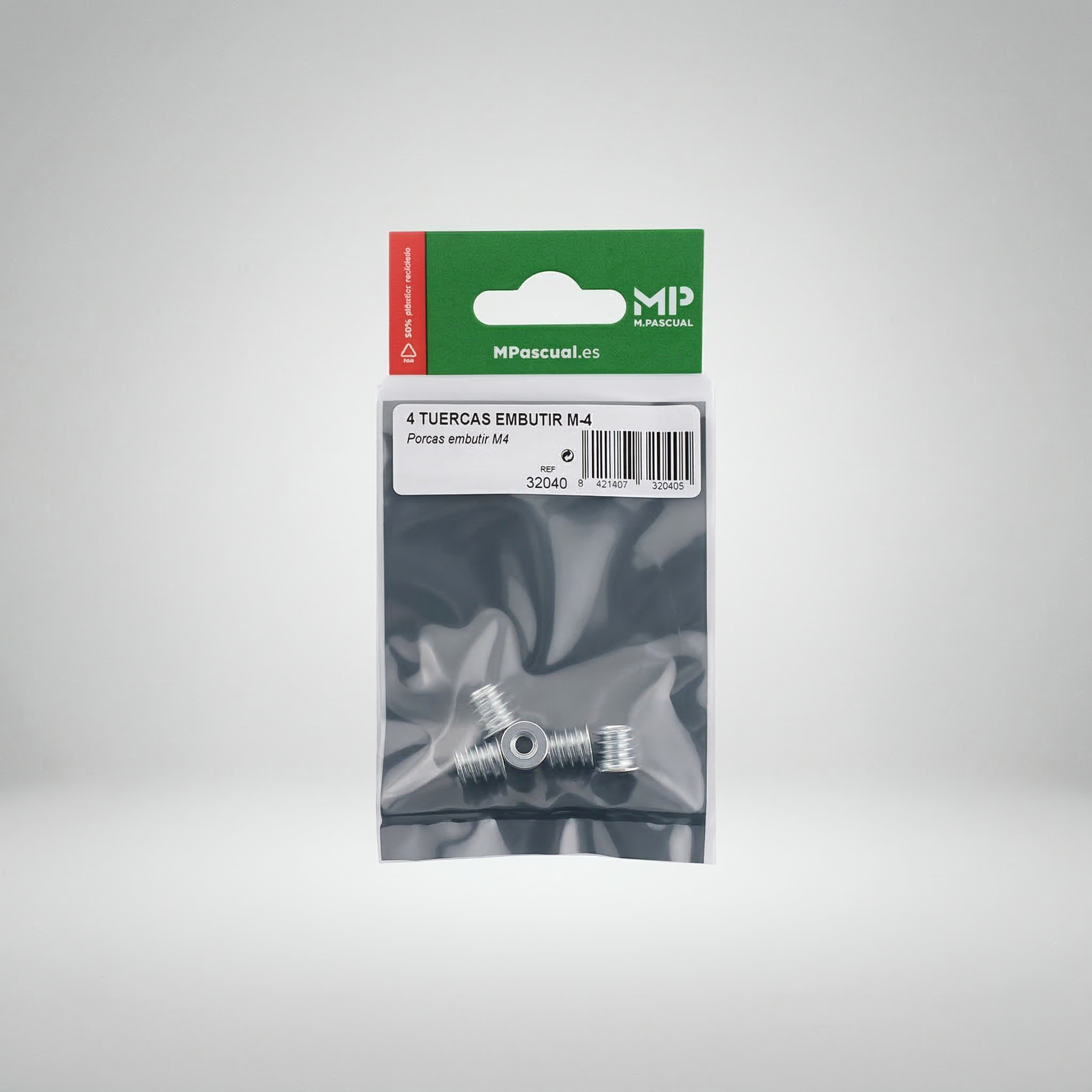 4 porcas de embutir DUPLA ROSCA M4 - 5