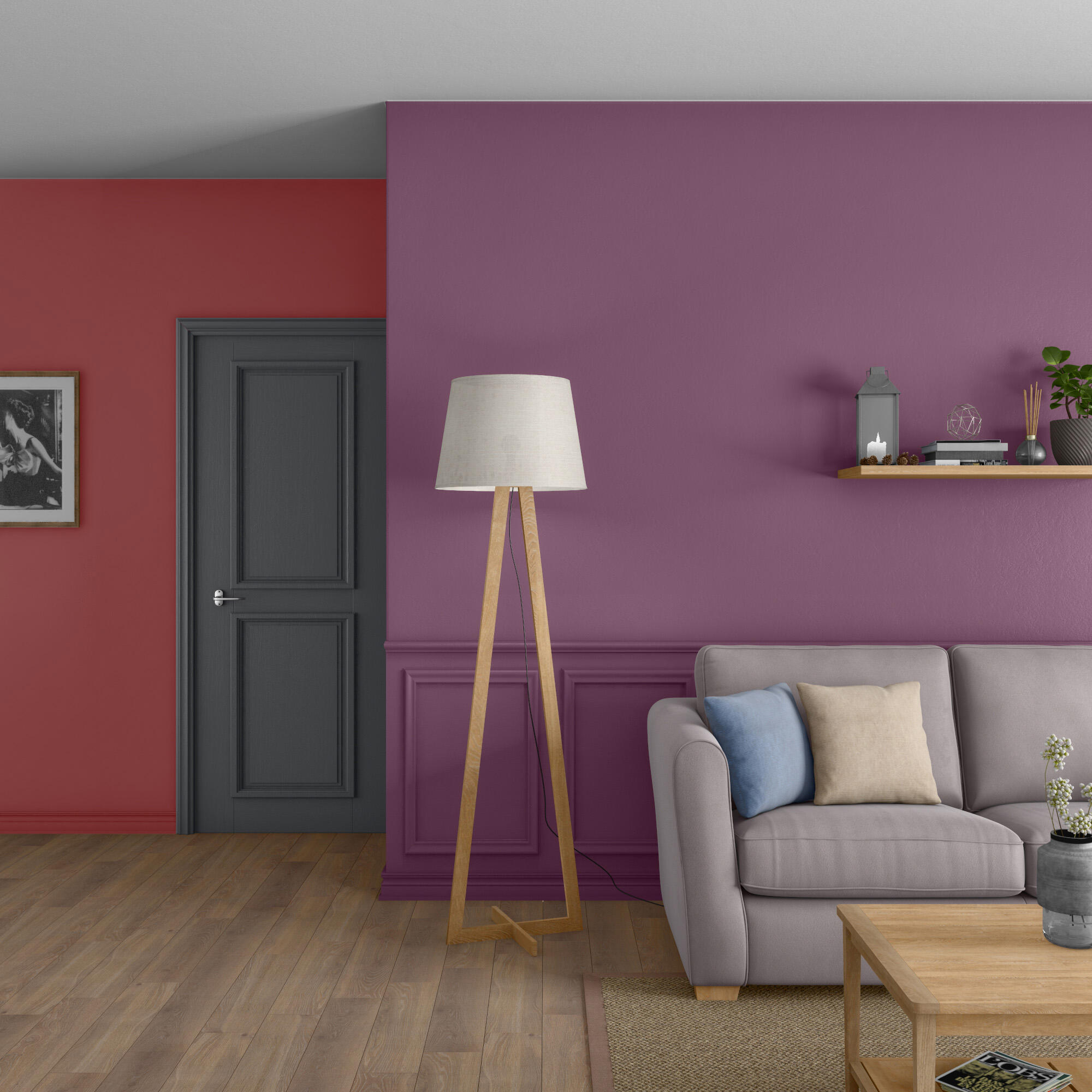 Pittura per interni lavabile, LUXENS Opaca viola berry 3 opaco, 4 L - 5