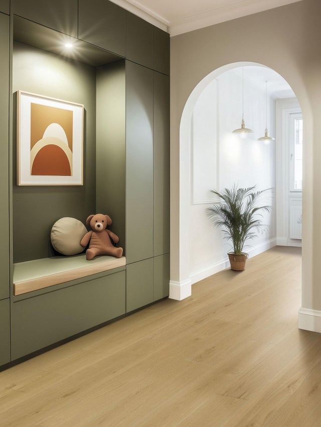 Pavimento vinílico a rolo Nature Cottage Clear superior Gerflor 2.7 mm castanho 4 m