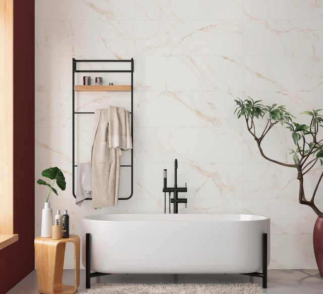 AZULEJO PASTA BLANCA 30X90CM BORMIO GOLD MATE