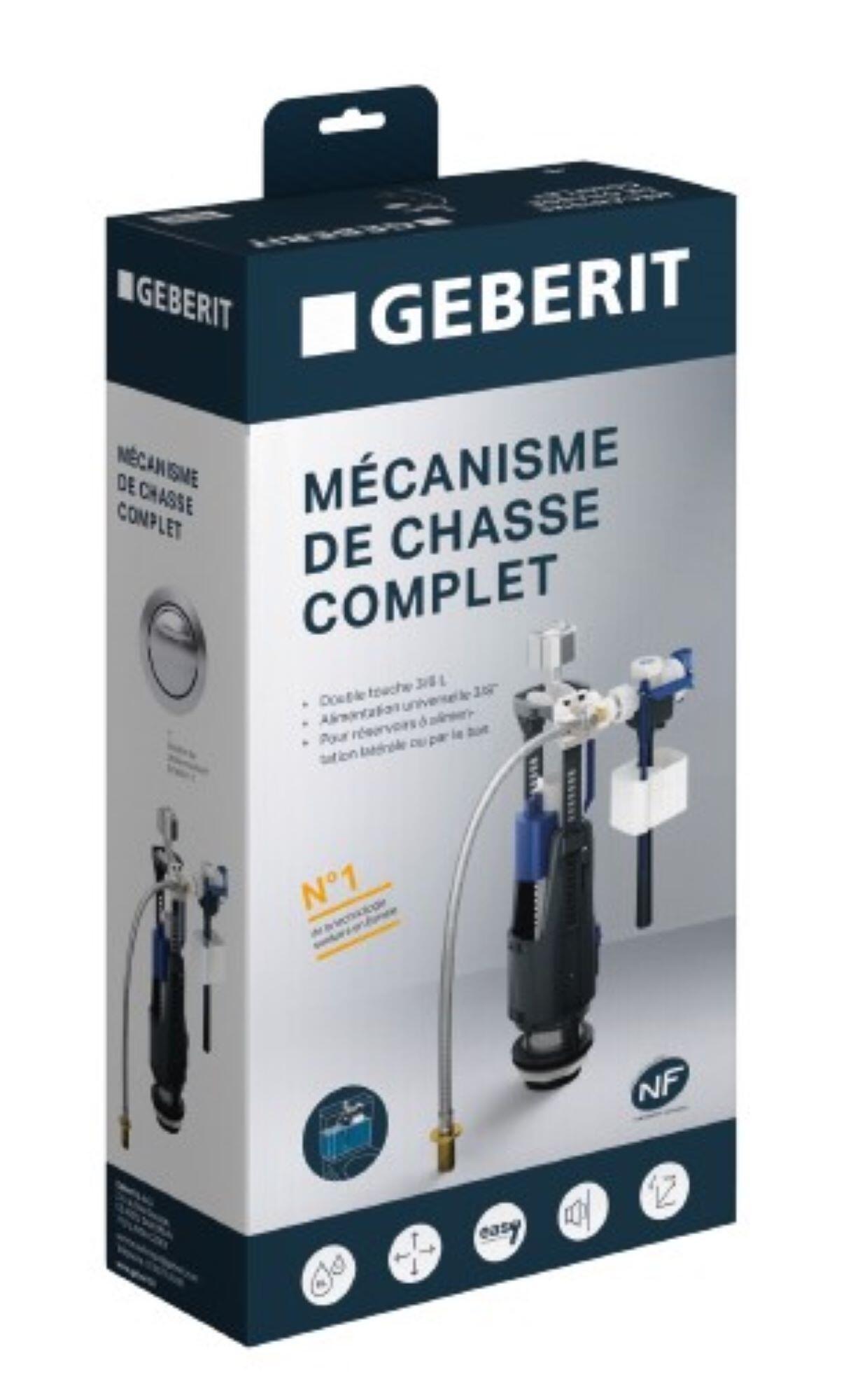 Mécanisme de chasse complet WC à poser - 3