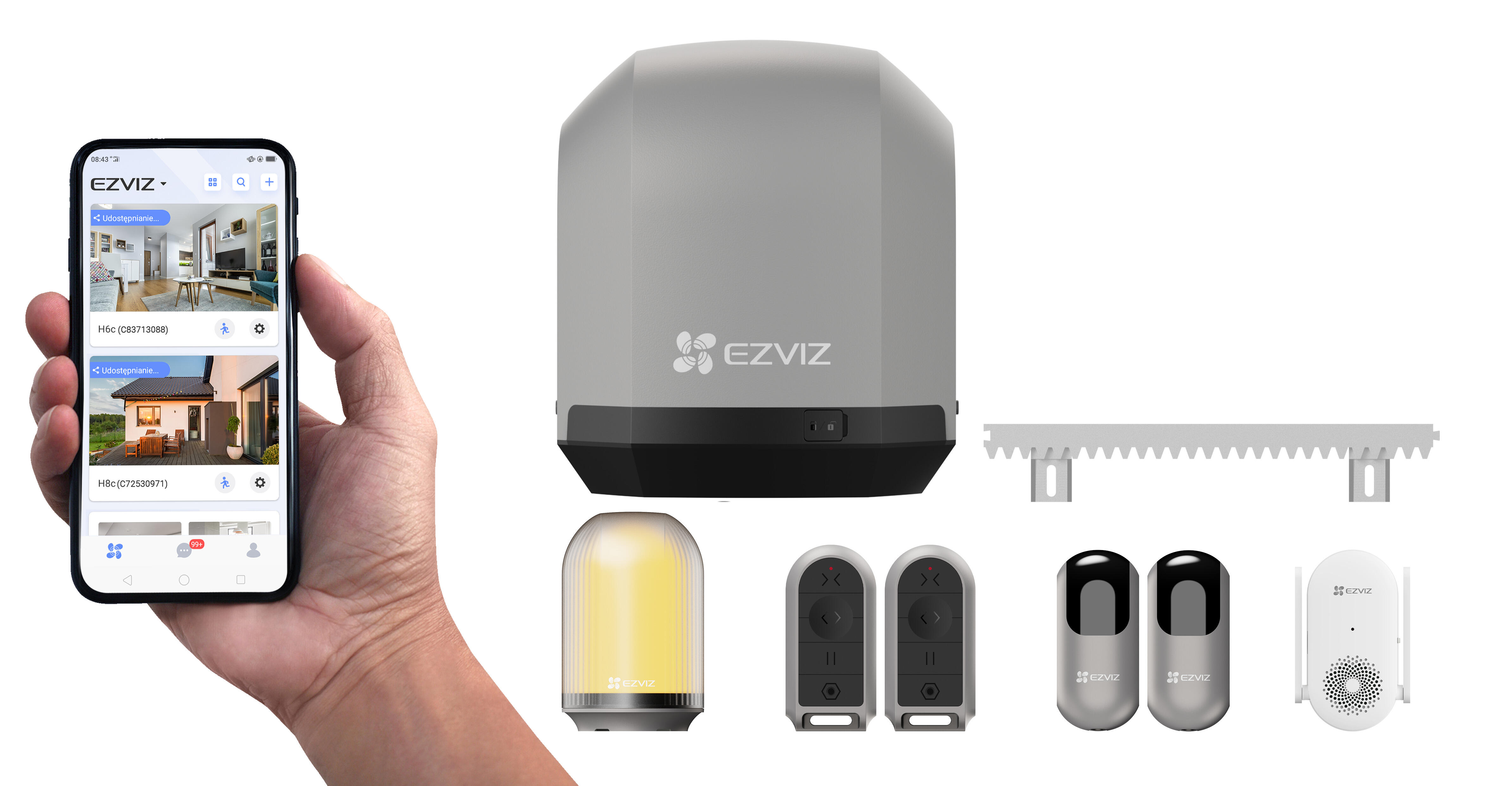 Motore per cancello scorrevole  EZVIZ KIT HG2 400 + LIGHTCAM - 2